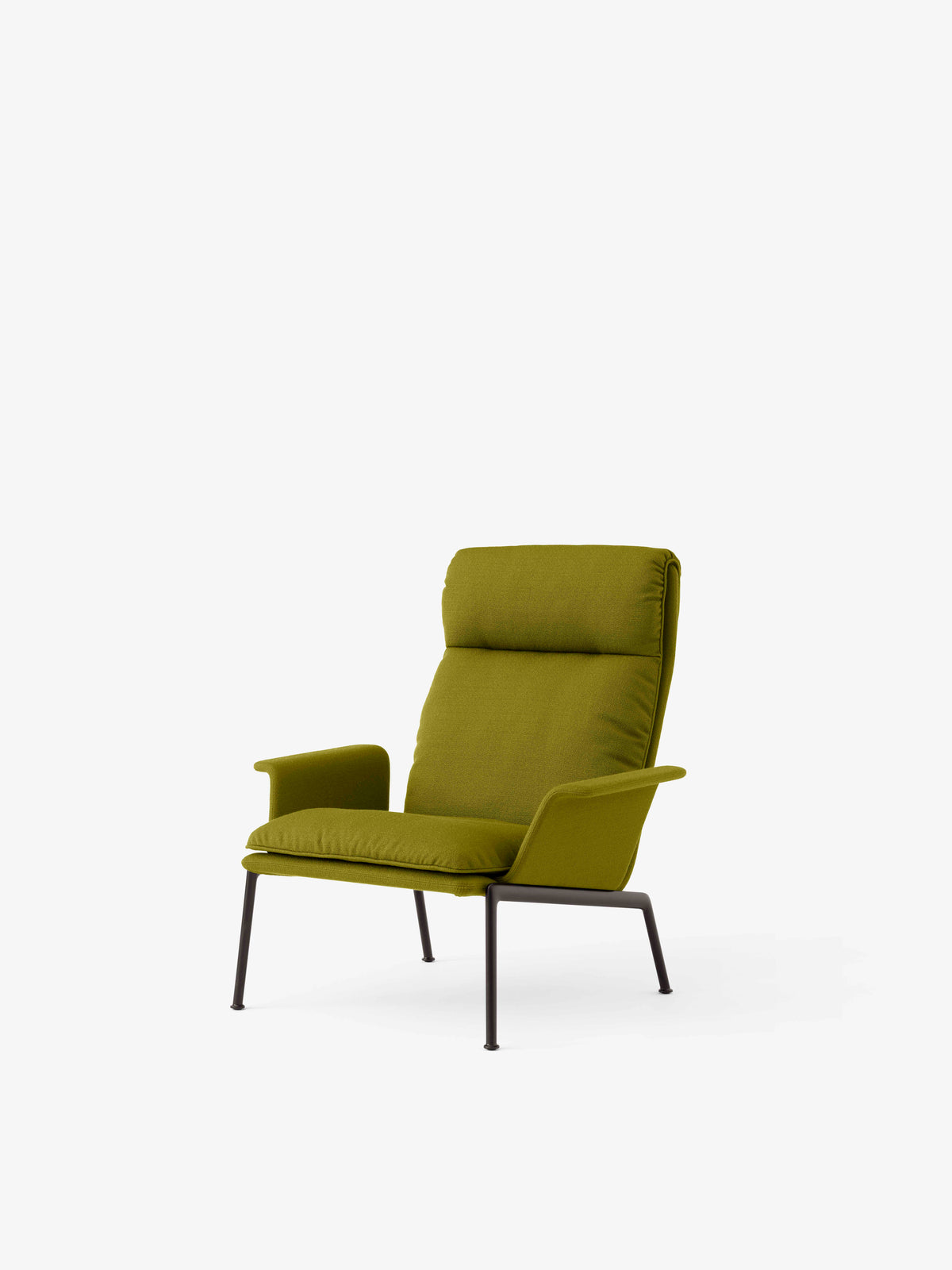 Gevoerde MUNO LN17 fauteuil met een zwarte basis