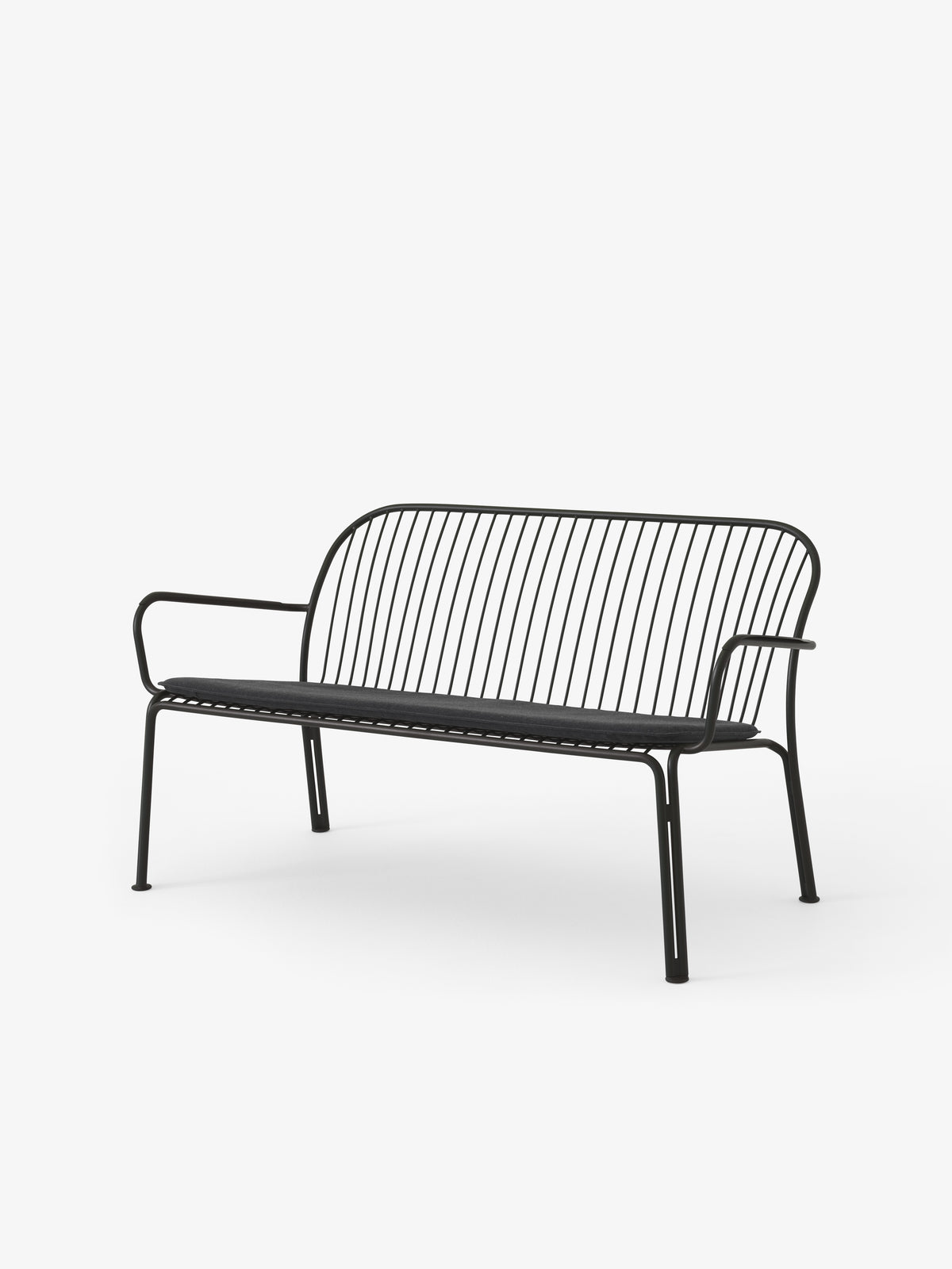 Buitenbank met armleuningen THORVALD SC110 zwart