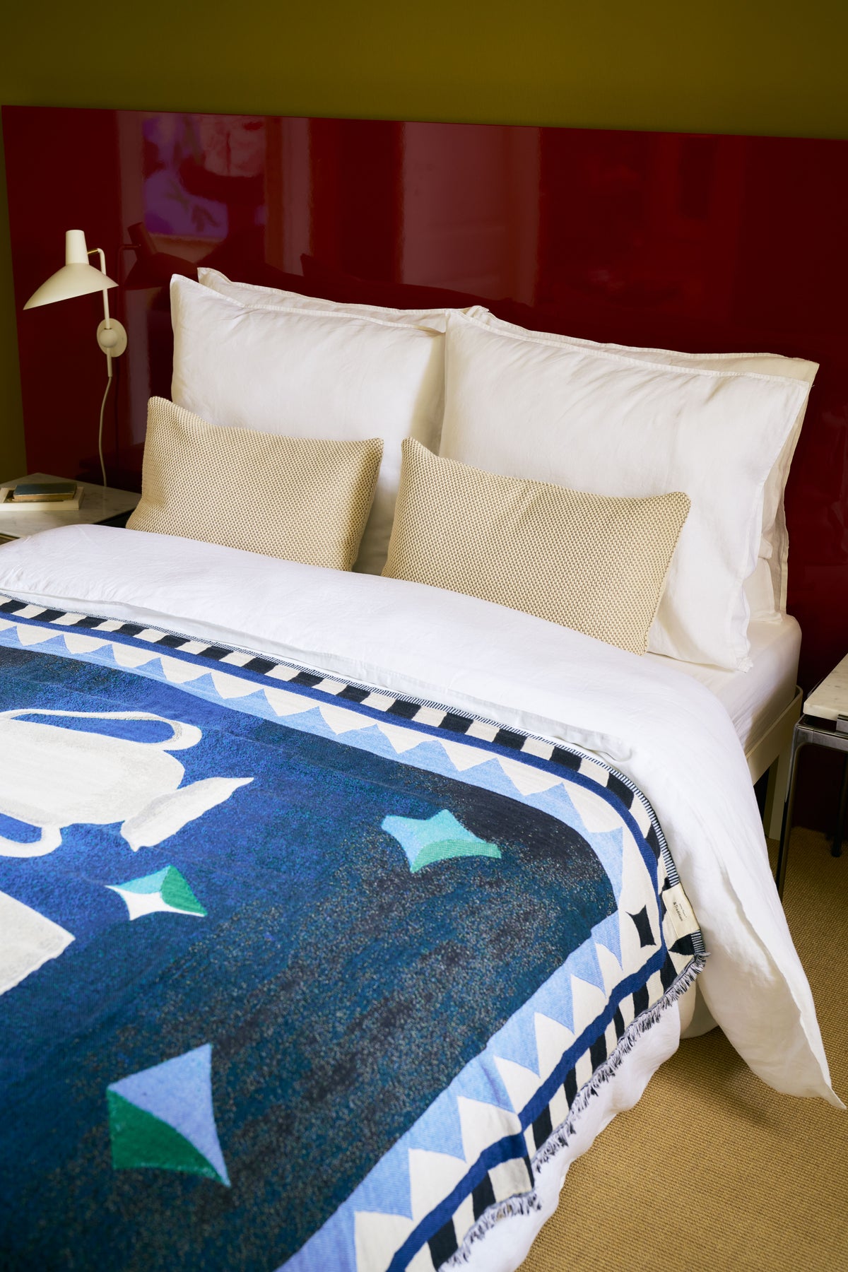 Dekbedovertrek MOMENTO JH46 marineblauw met beige