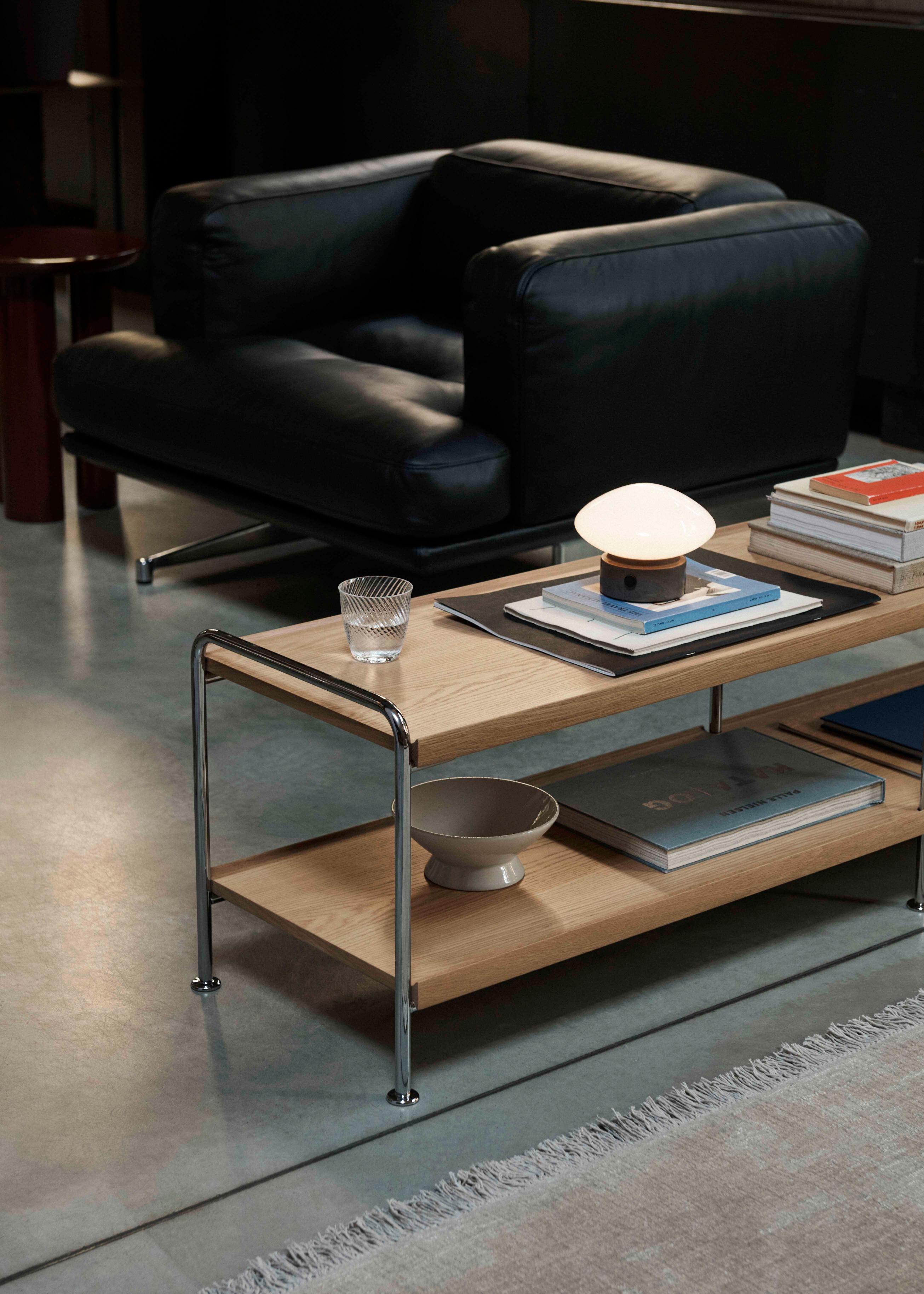 ALIMA NDS4 TV cabinet chrome with oak wood