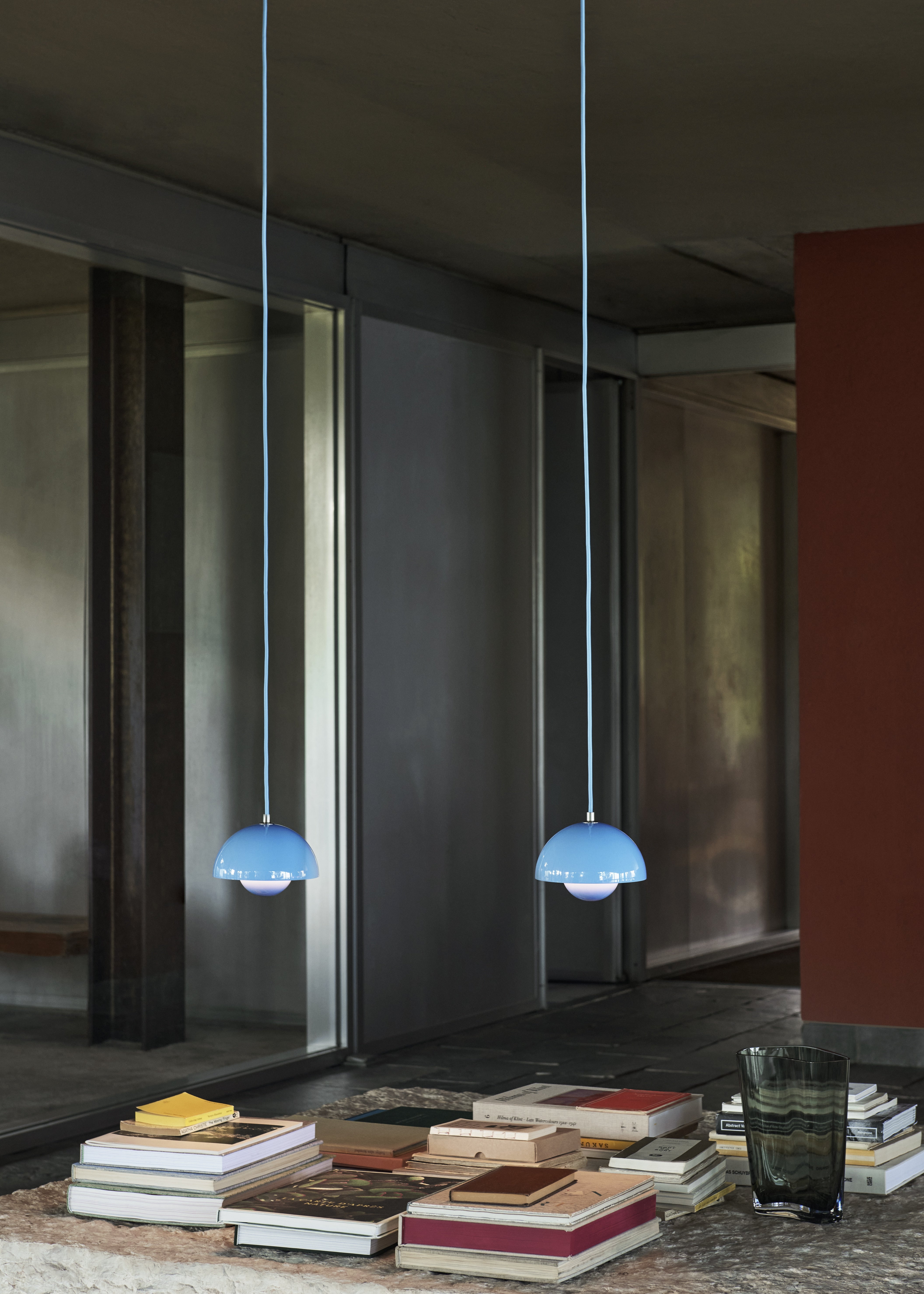 Hanglamp FLOWERPOT lichtblauw