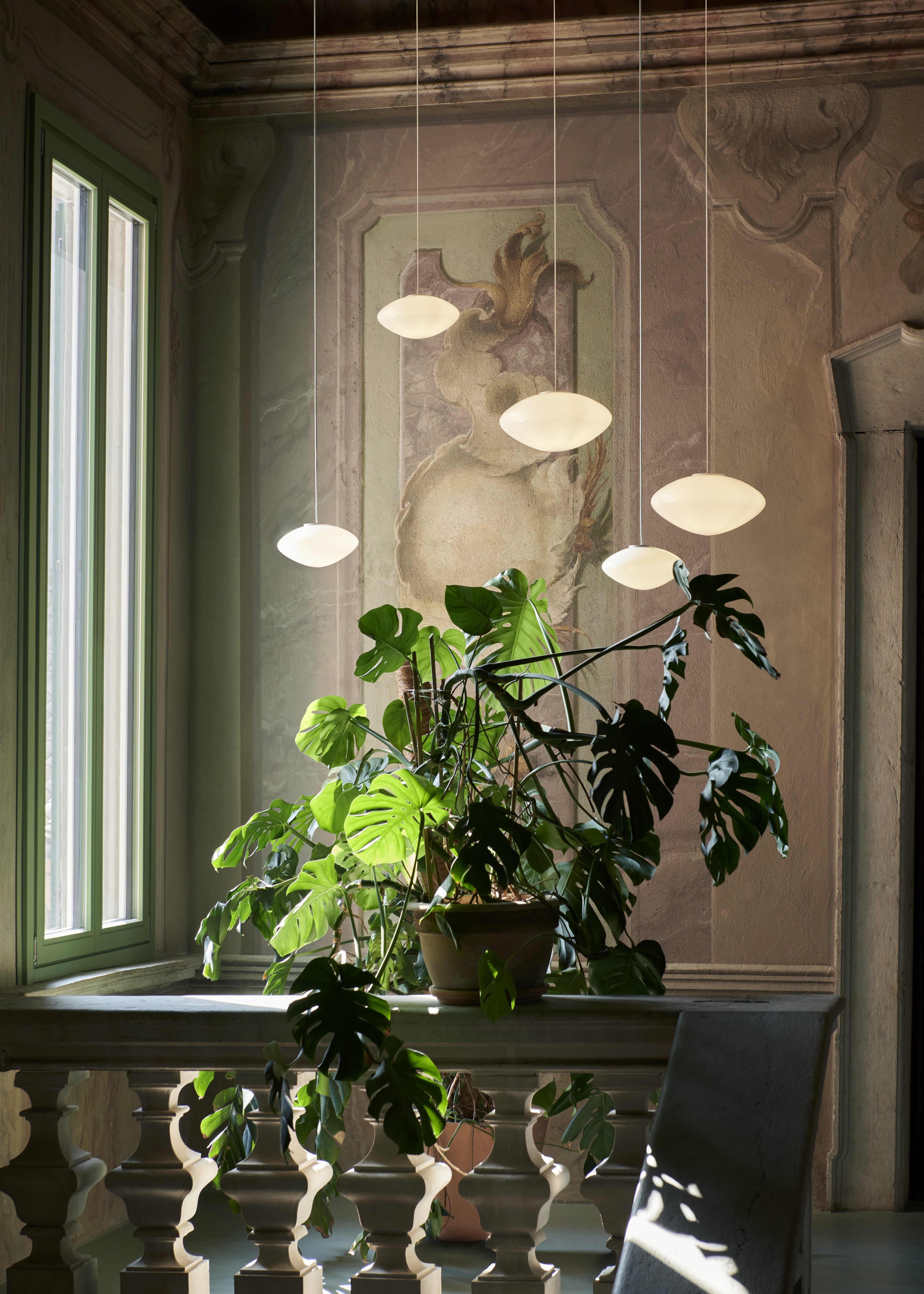 Hanglamp MIST met opalen kap