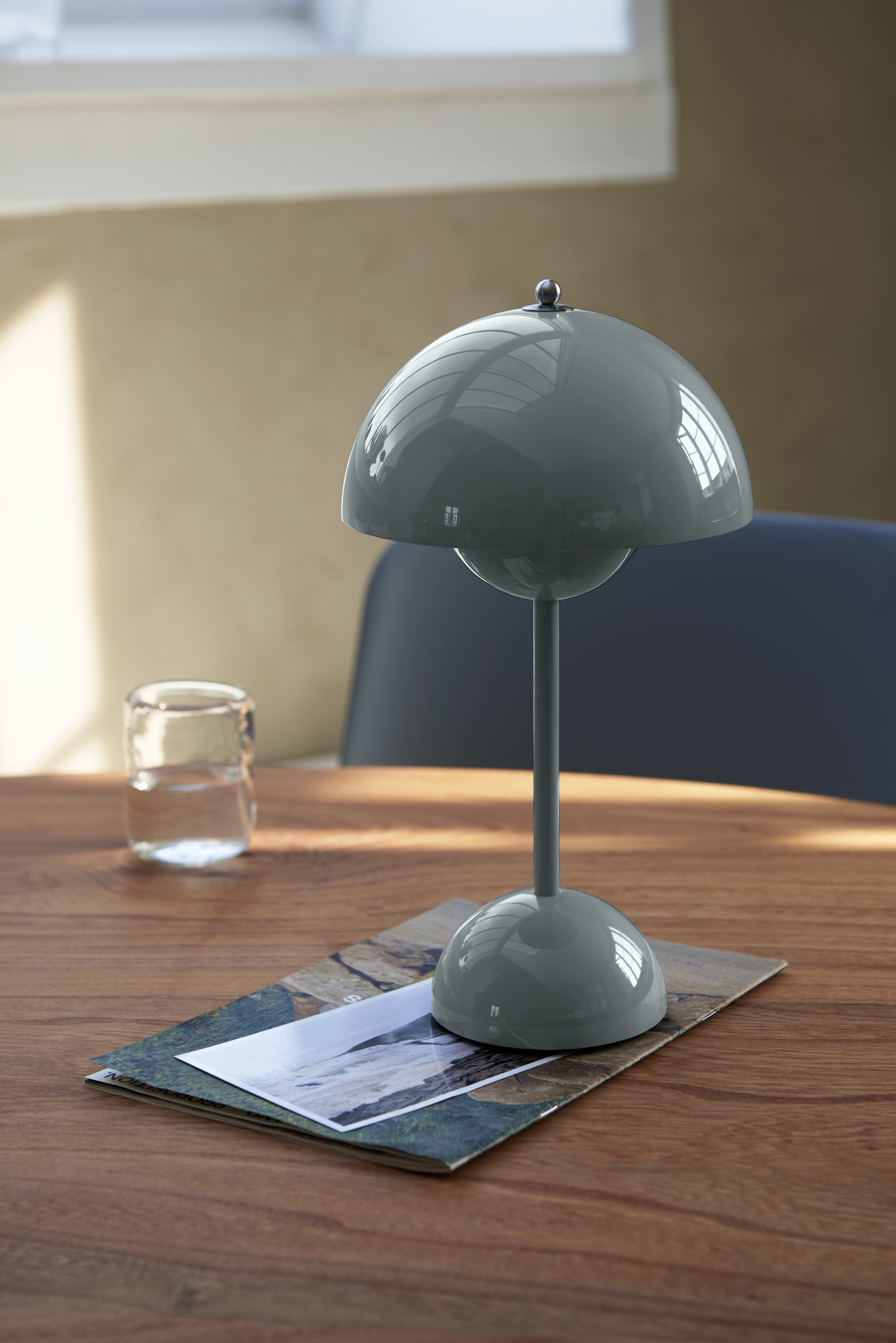 Draagbare lamp FLOWERPOT VP9 grijsblauw