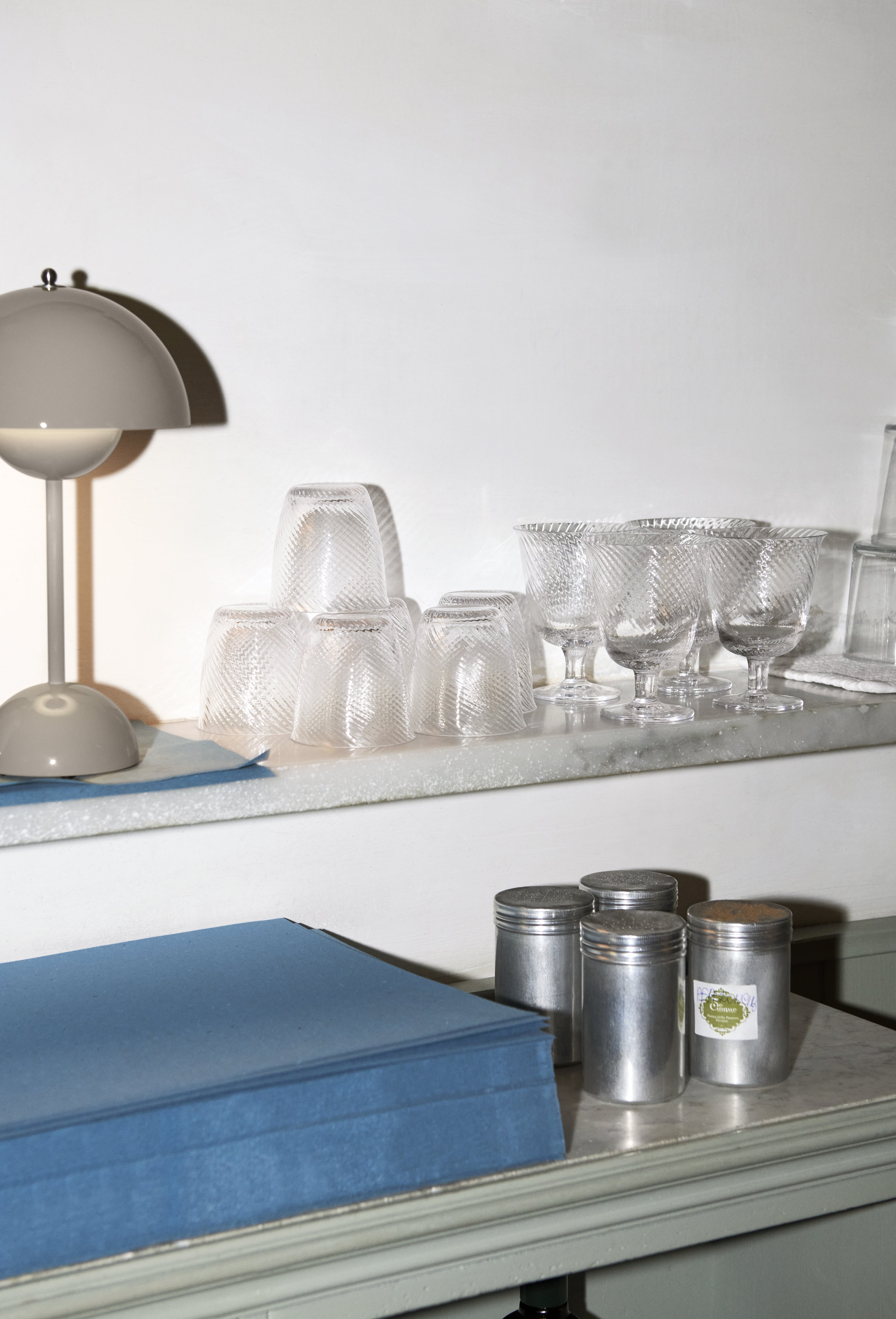 Draagbare lamp FLOWERPOT VP9 mat lichtgrijs