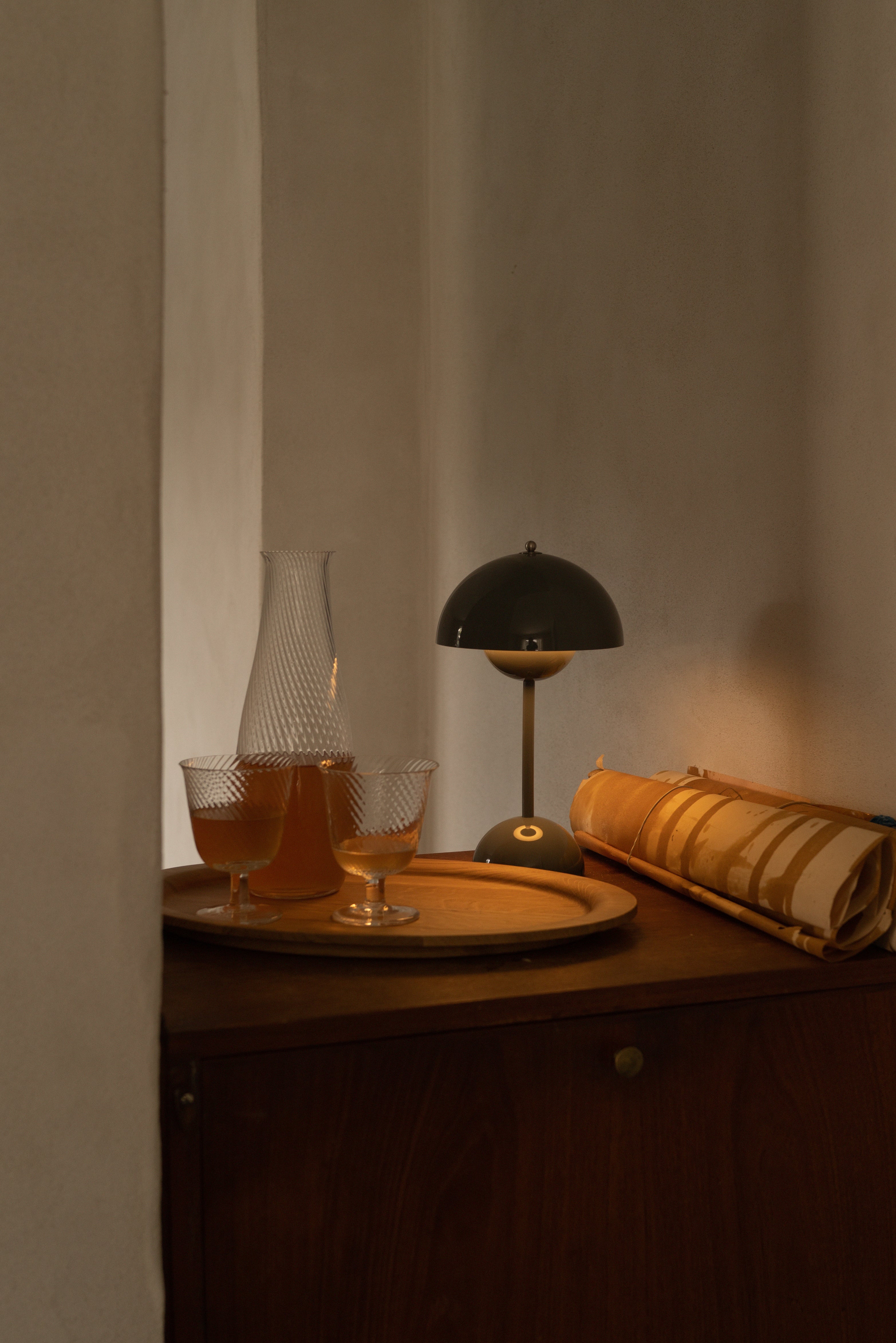 Draagbare lamp FLOWERPOT VP9 grijsblauw