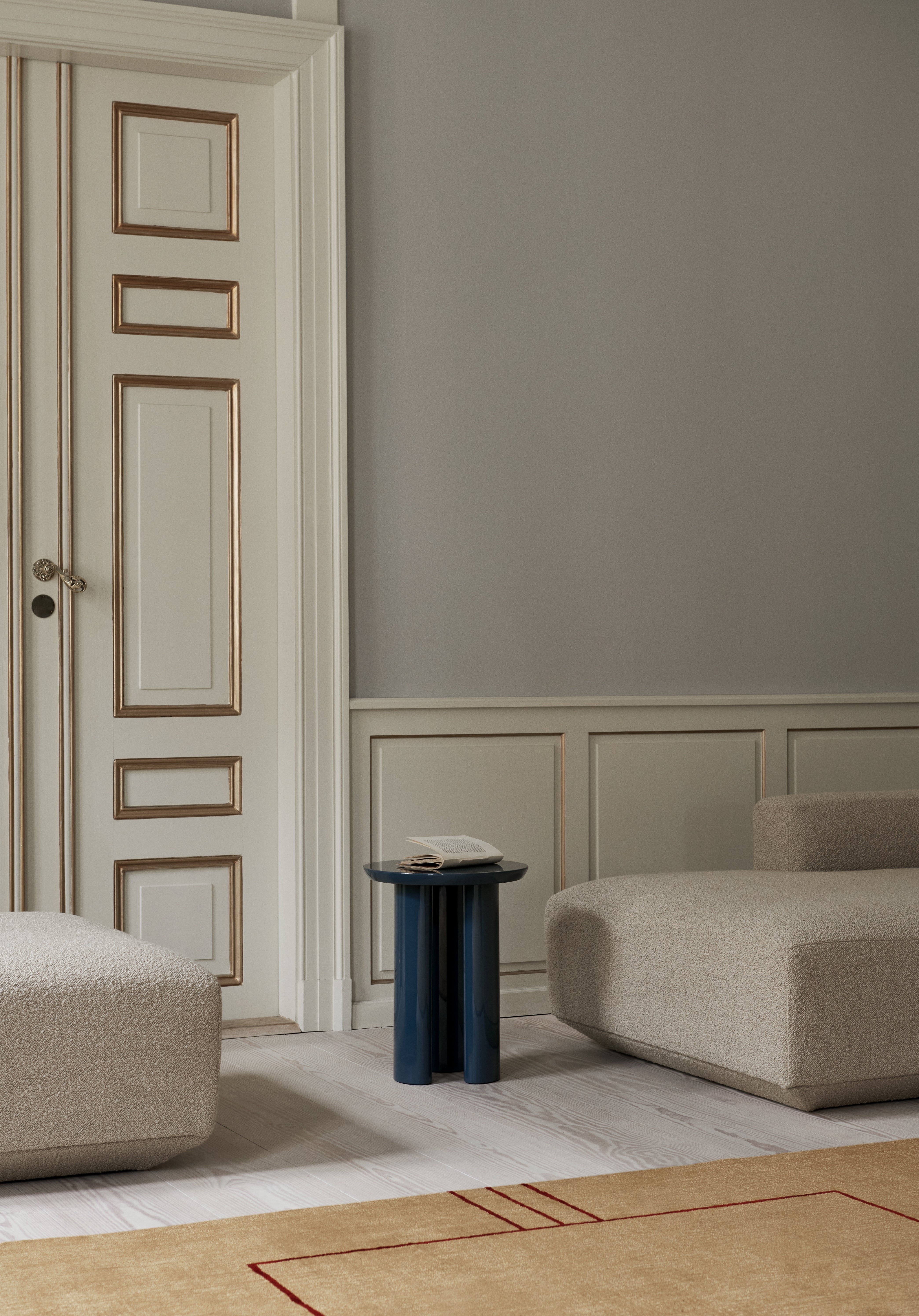 Bijzettafel TUNG JA3 staal blauw