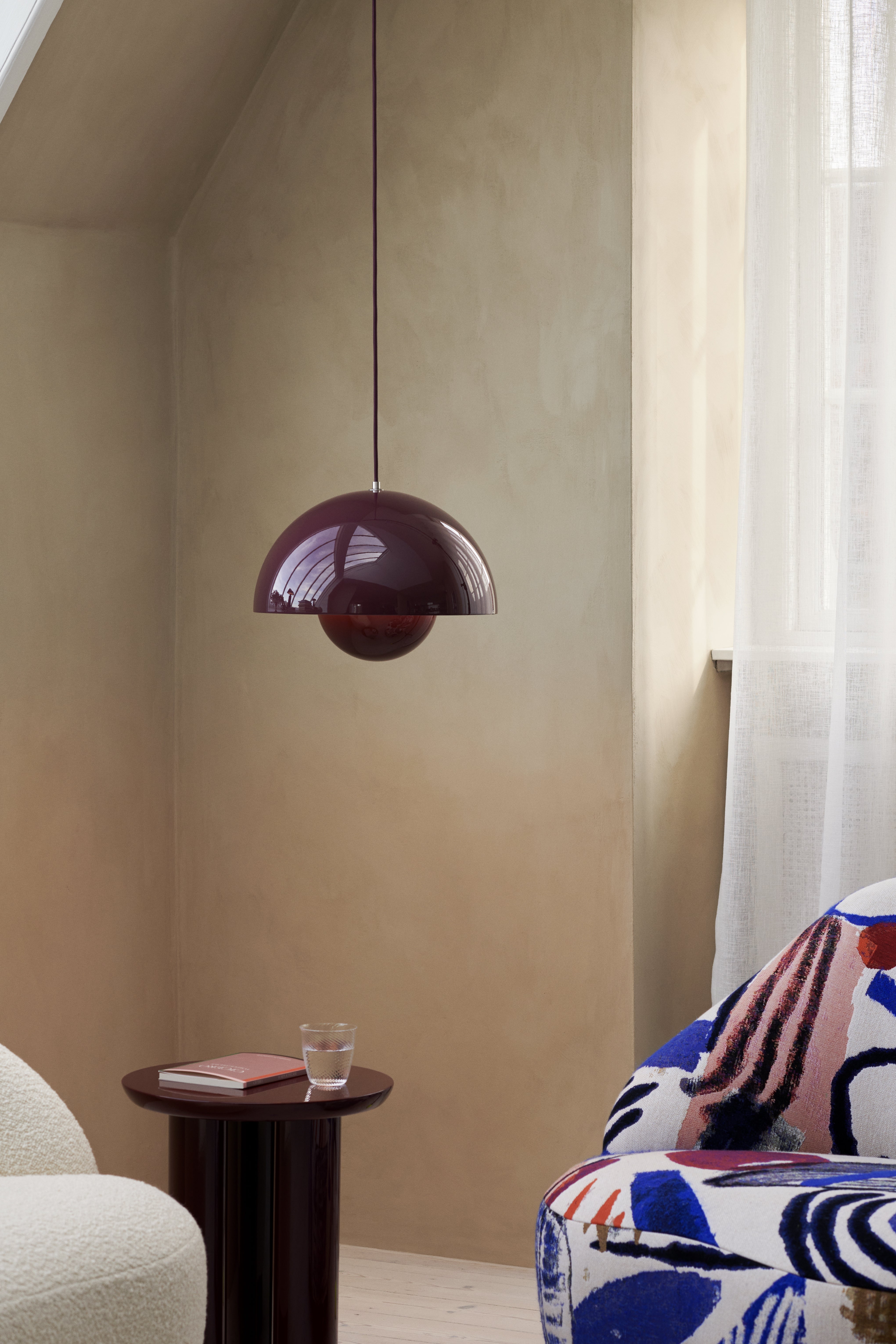 hanglamp FLOWERPOT wijnrood