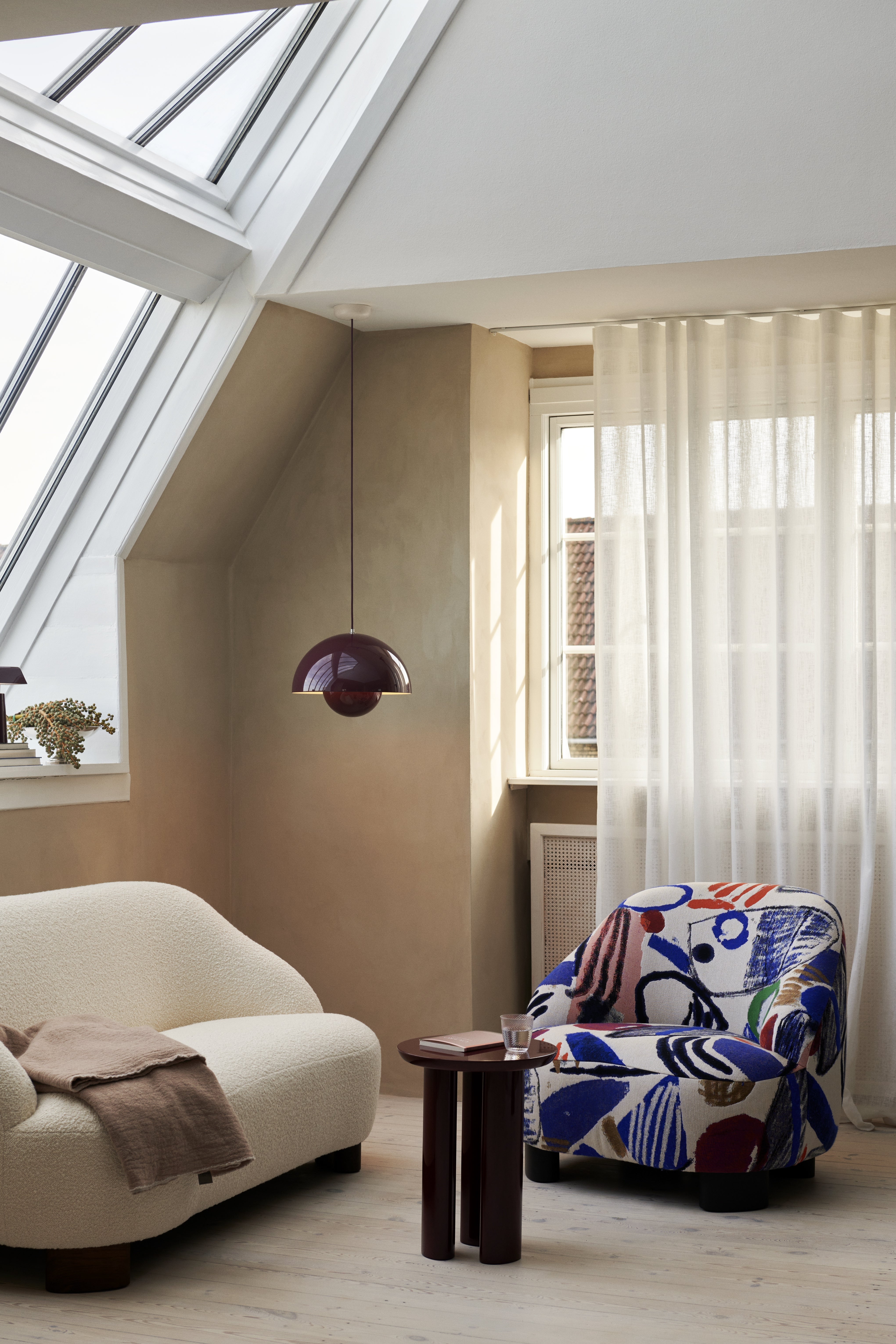 hanglamp FLOWERPOT wijnrood