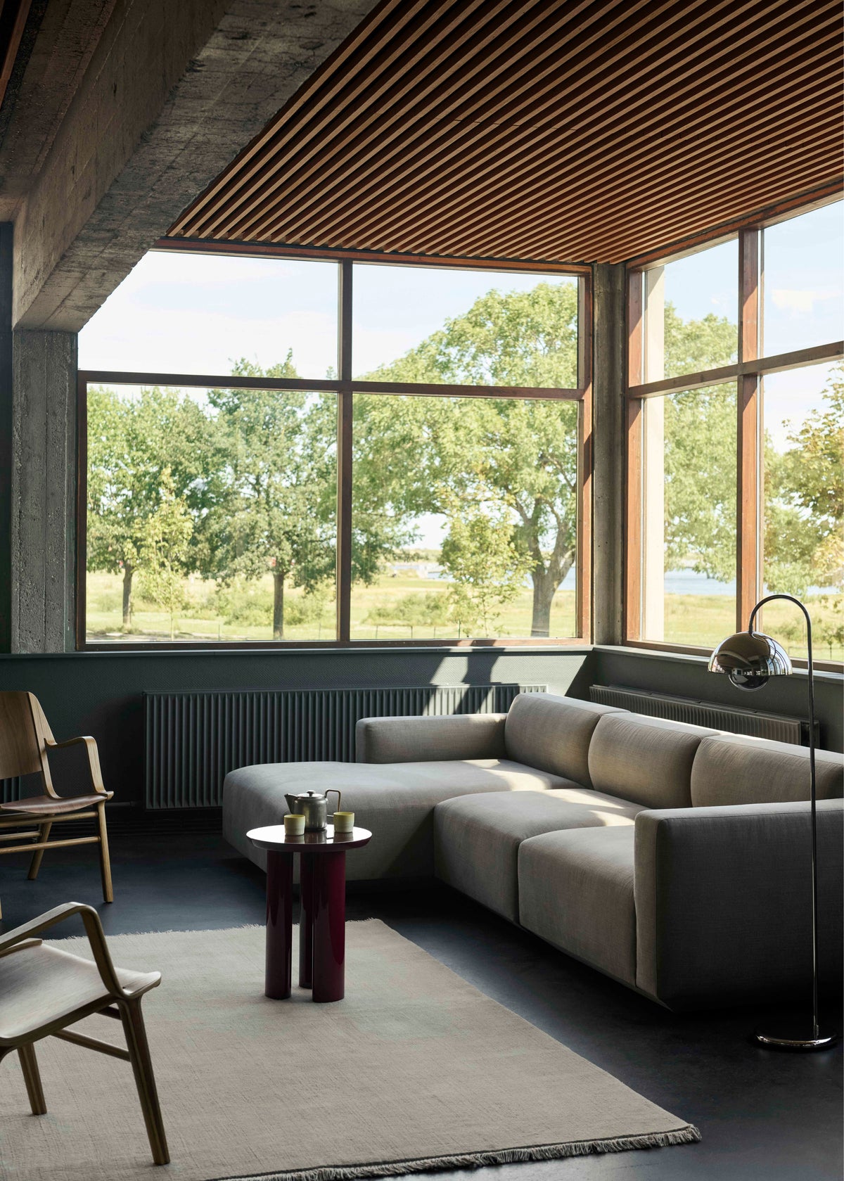 Modulaire linkerhoekbank 3-zits DEVELIUS beige