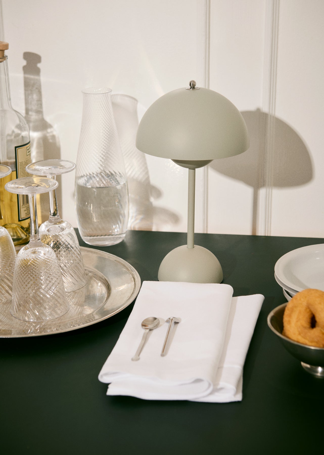 Draagbare lamp FLOWERPOT VP9 mat lichtgrijs