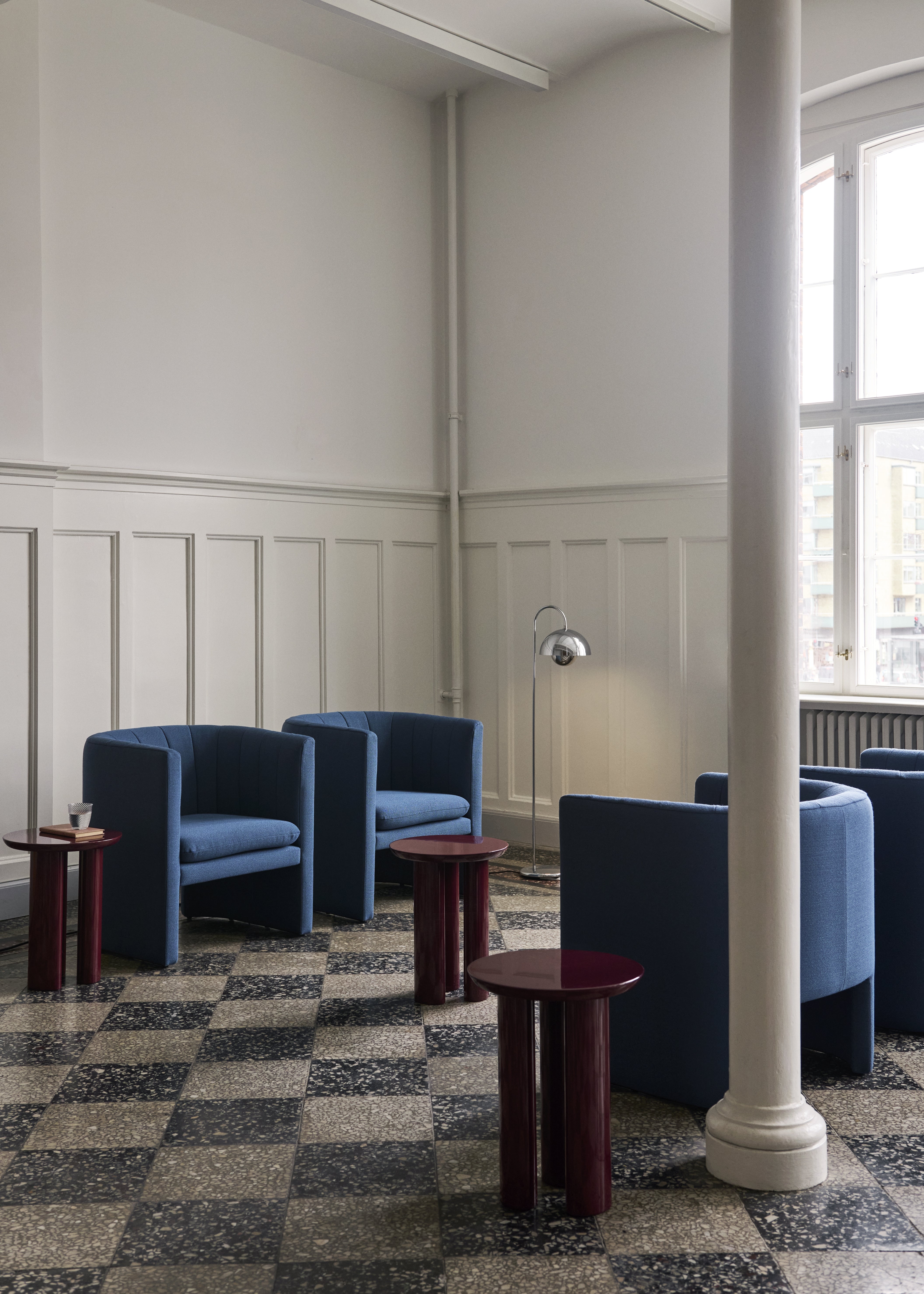 Bijzettafel TUNG JA3 bordeauxrood