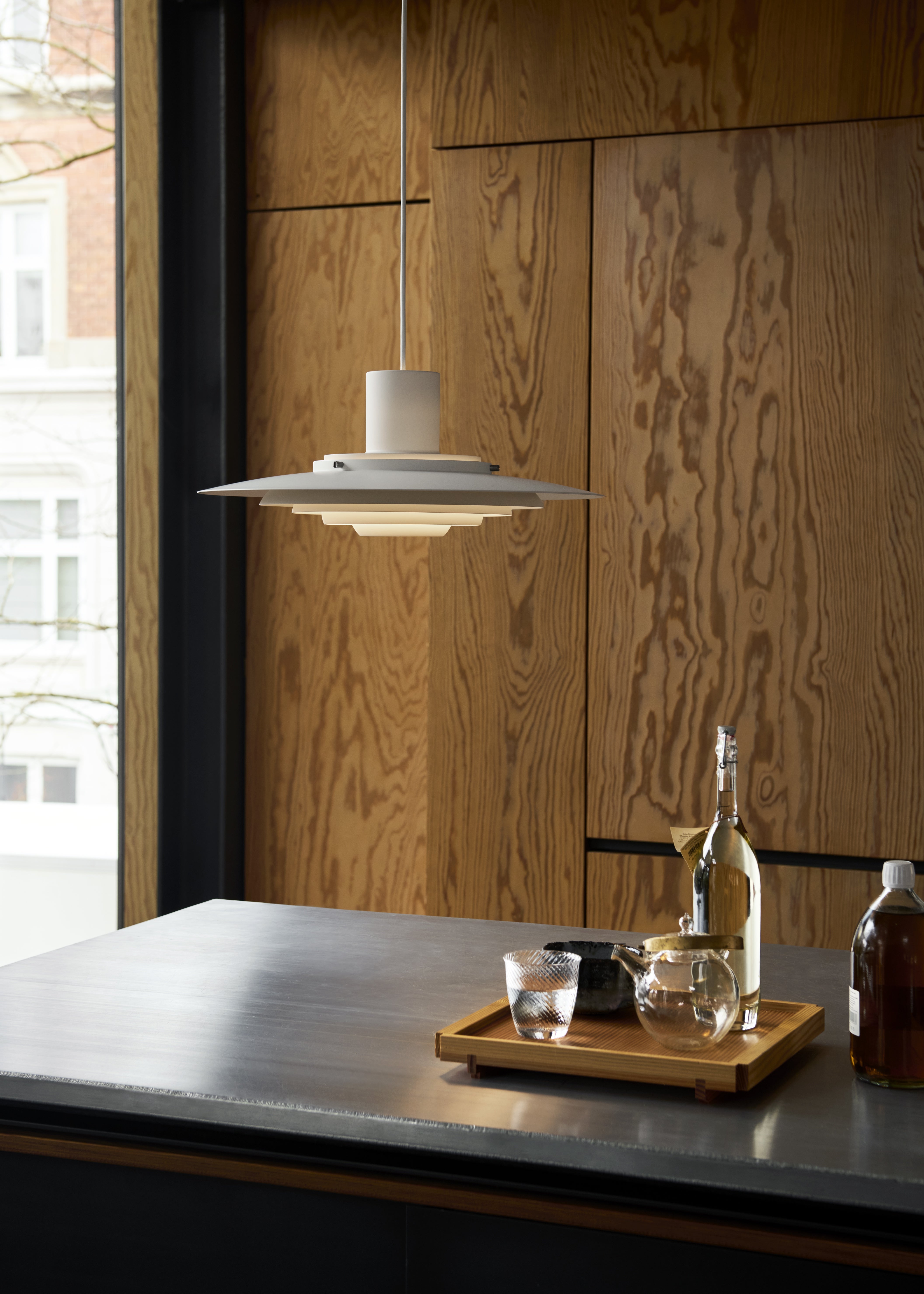 Hanglamp P376 mat wit