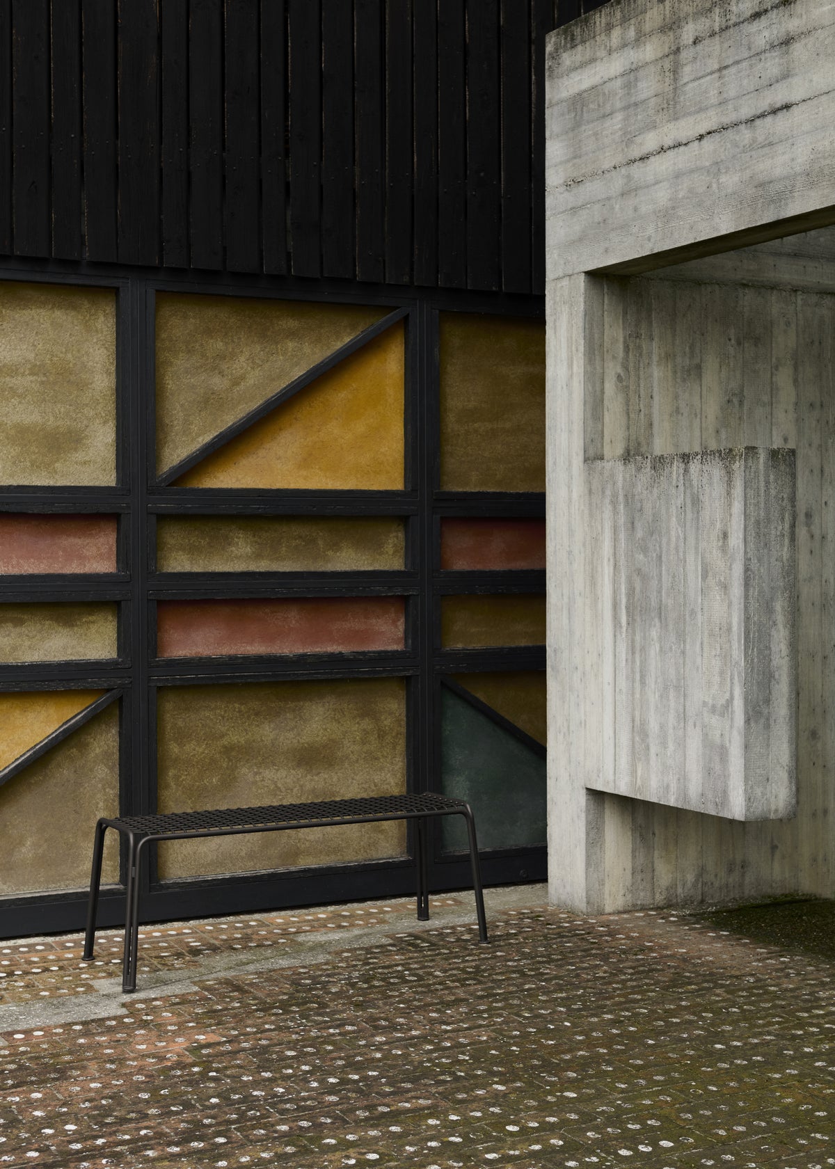 Buitenbank zonder rugleuning THORVALD SC112 zwart