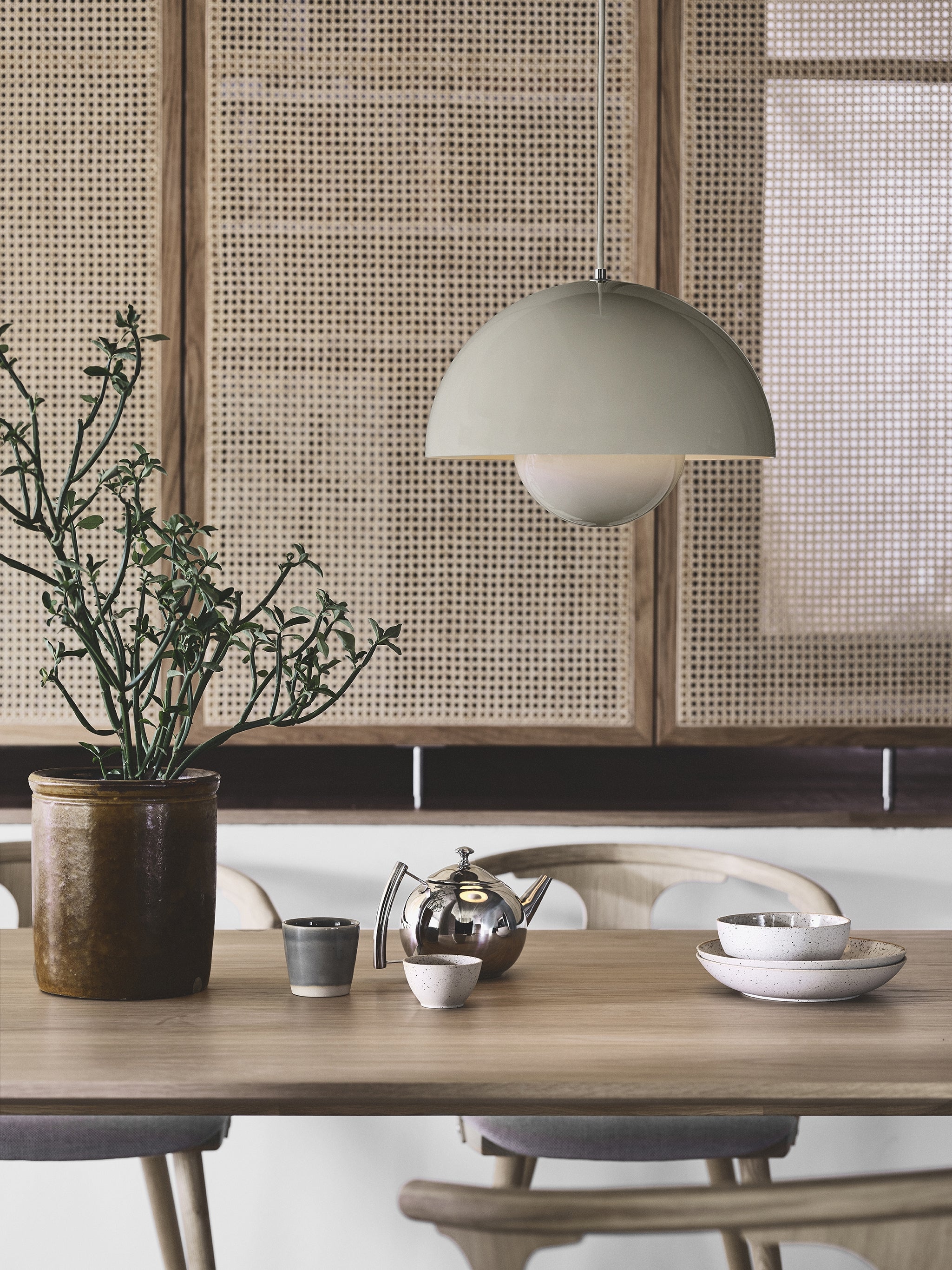 Hanglamp FLOWERPOT grijsbeige