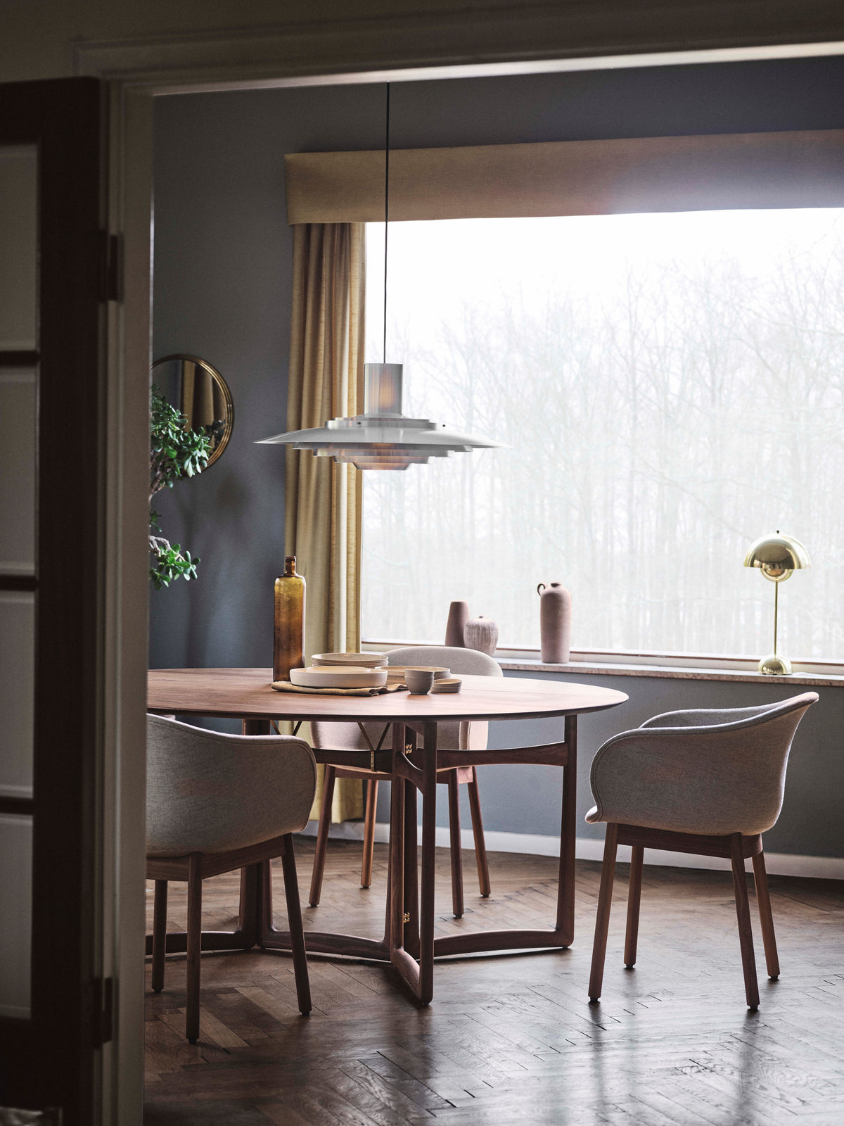 Ronde wandspiegel SILLON met stalen frame