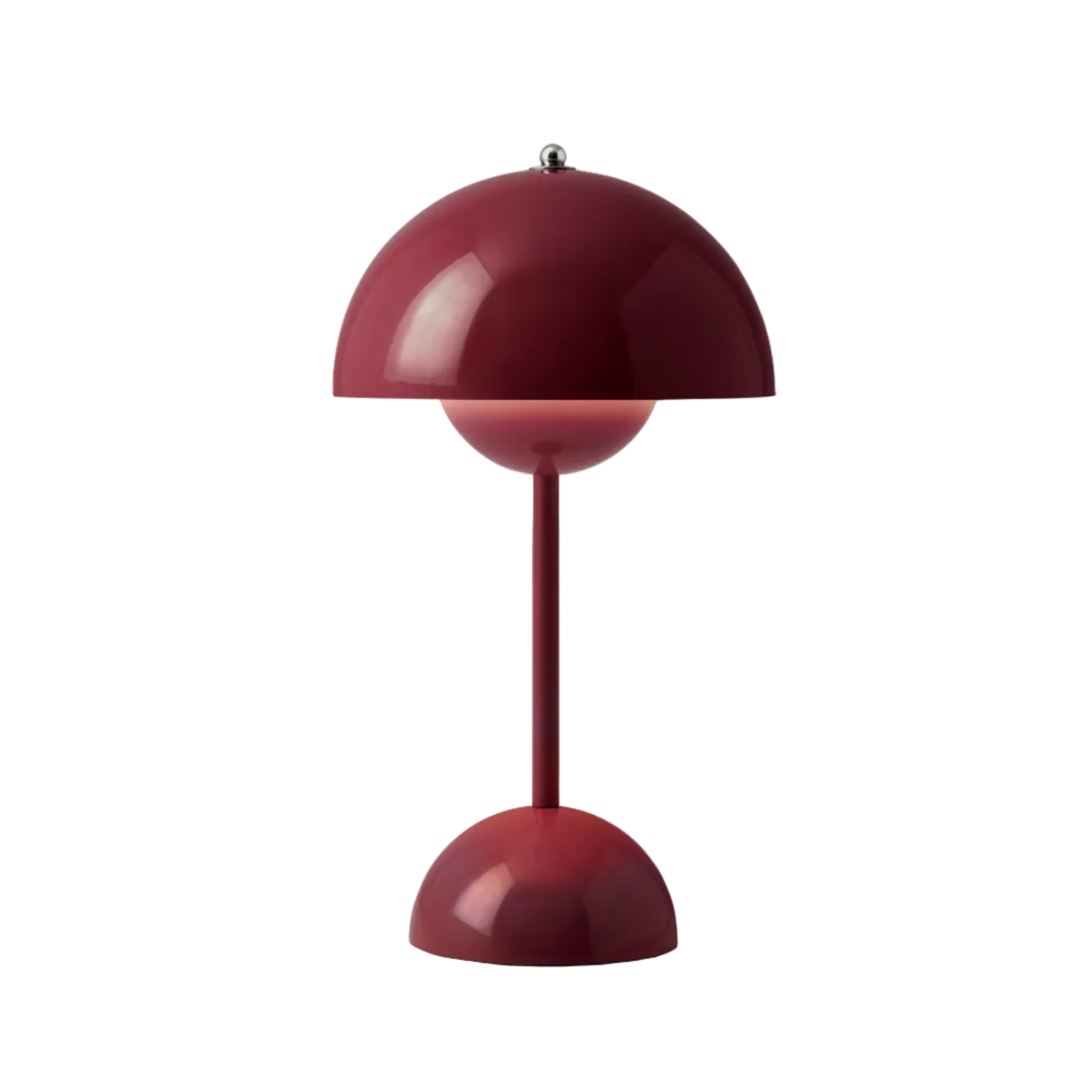 Draagbare lamp FLOWERPOT VP9 in donker pruim.