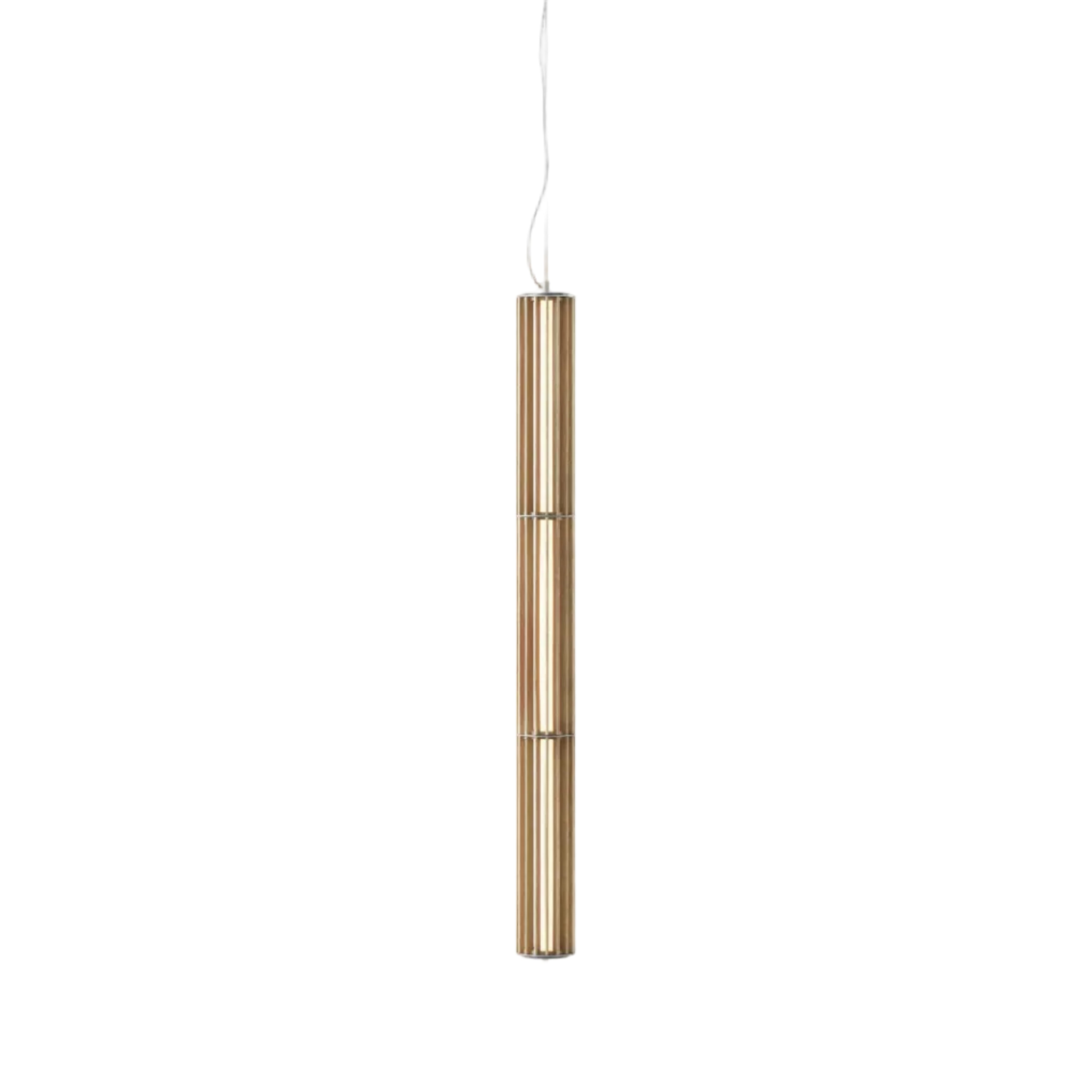 Hanglamp NUMBRA TY1 van aluminium met eikenhout