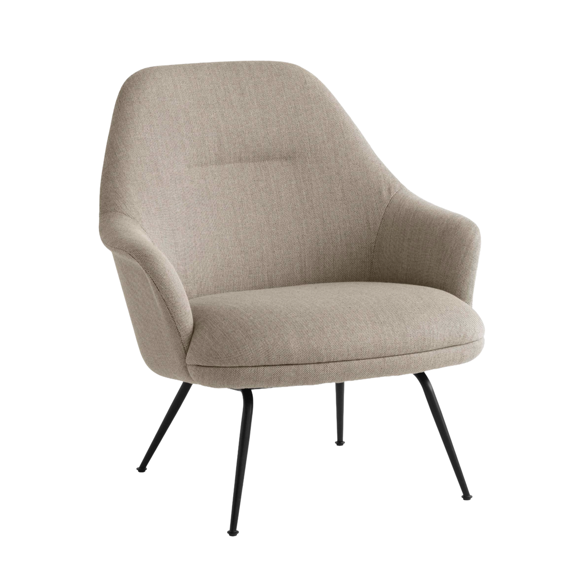 RELY HW140 fauteuil gestoffeerd met zwarte basis