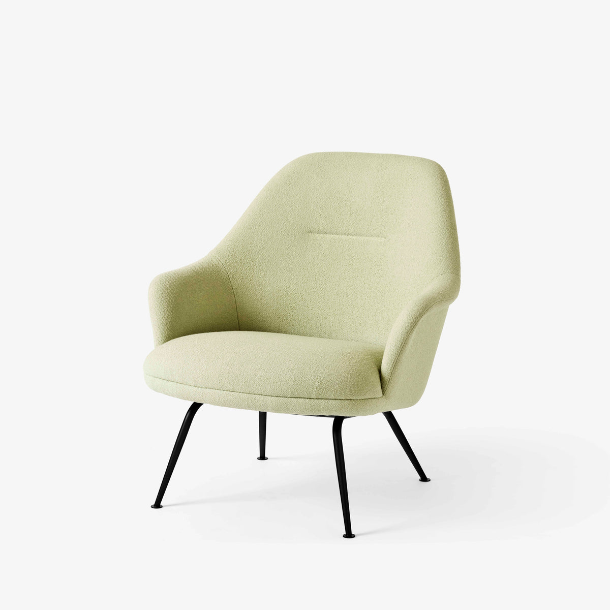 RELY HW140 fauteuil gestoffeerd met zwarte basis