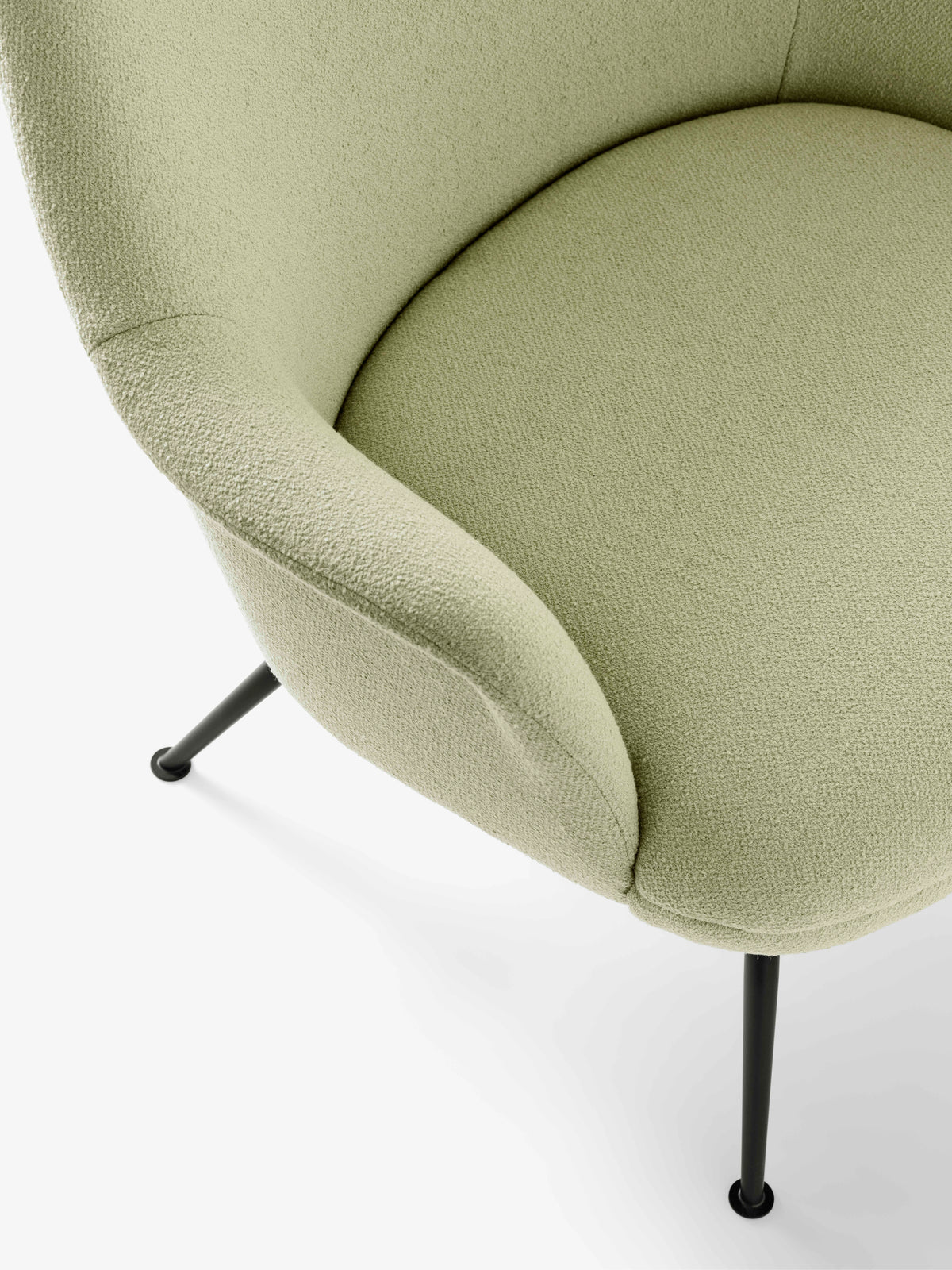 RELY HW140 fauteuil gestoffeerd met zwarte basis