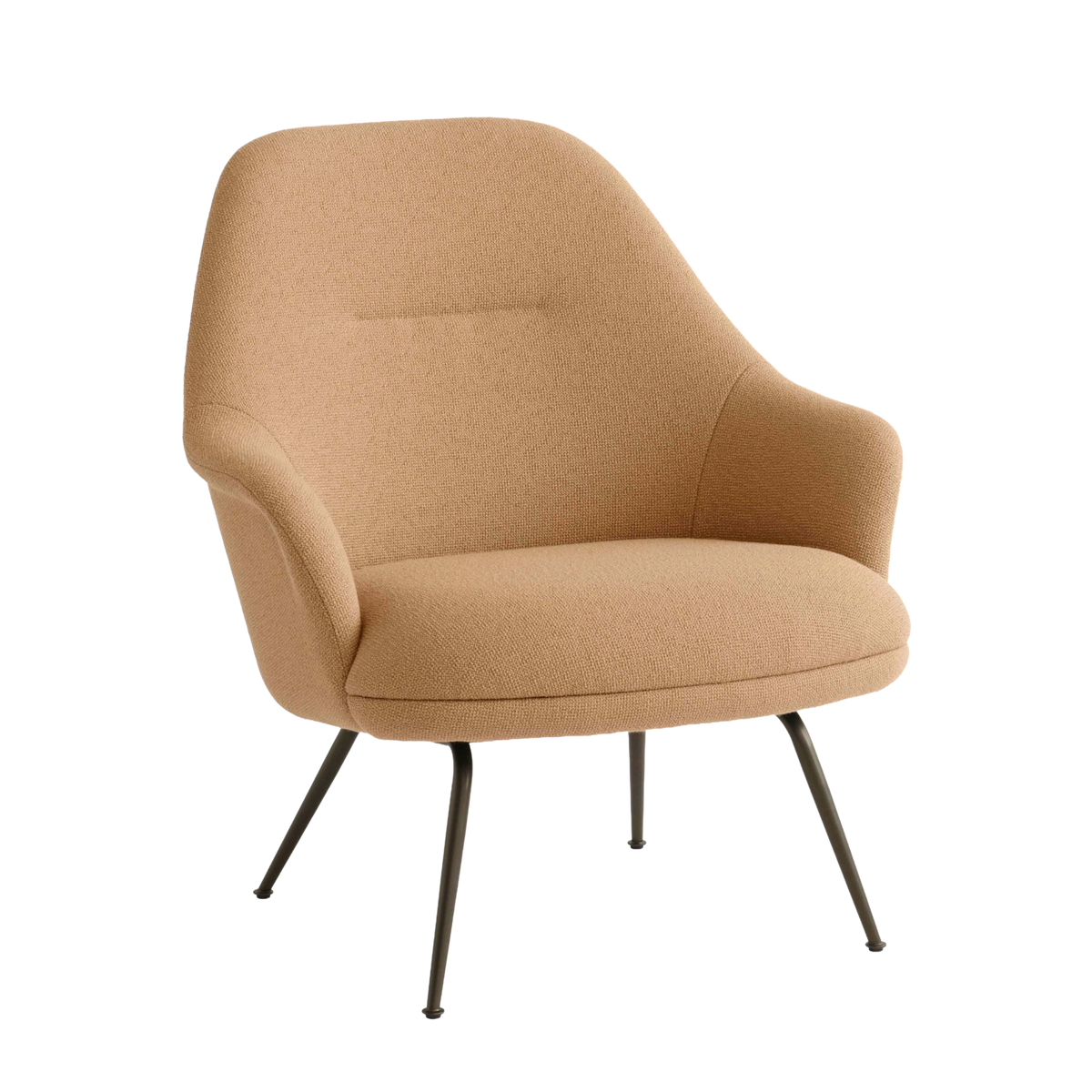 RELY HW140 fauteuil bekleed met een bruinachtige basis
