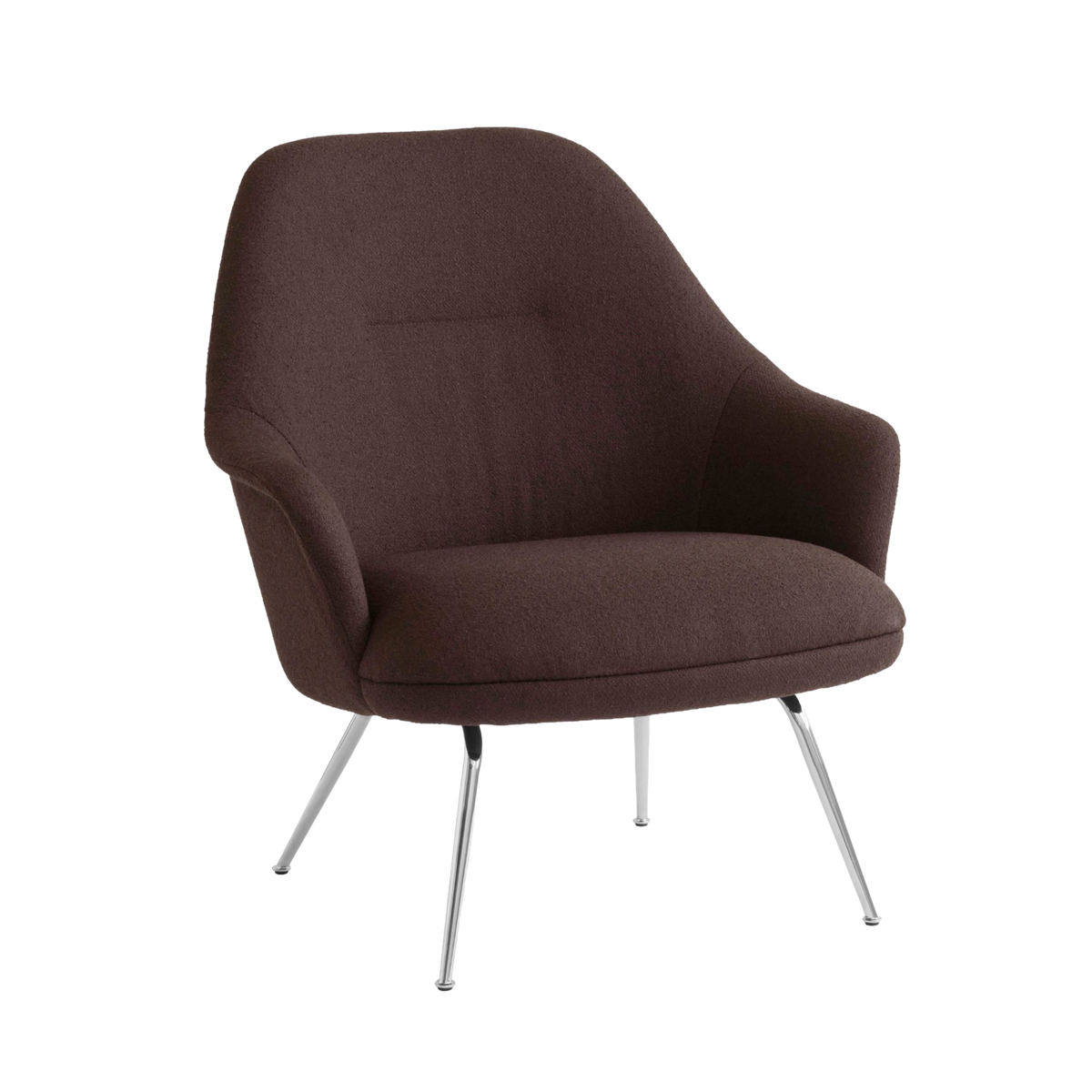 RELY HW140 fauteuil gestoffeerd met verchroomde basis