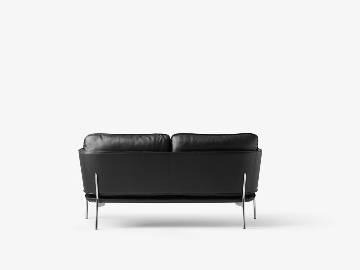 Sofa 2-zits CLOUD LN2 gestoffeerd met een verchroomde basis