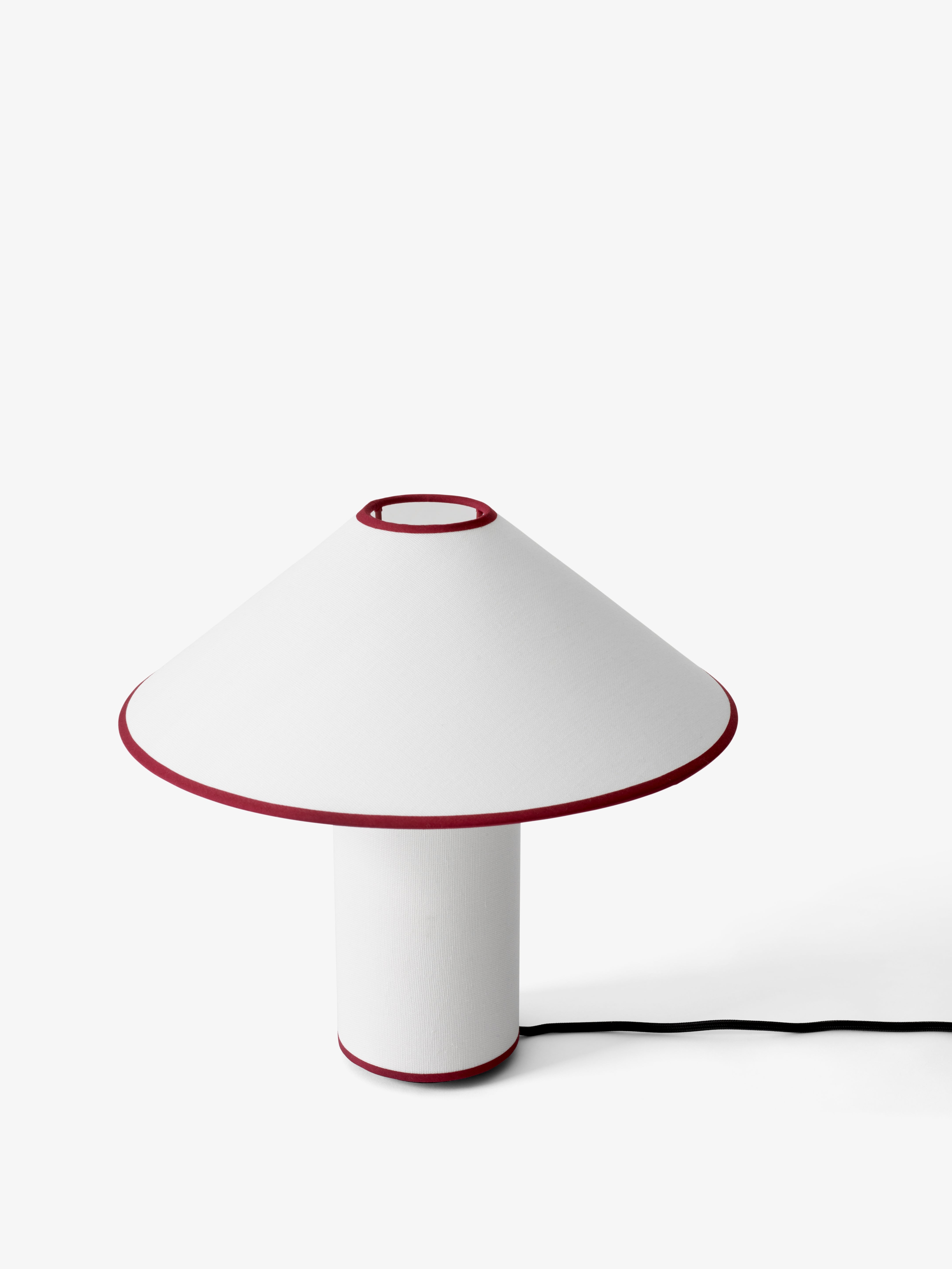 Tafellamp COLETTE ATD6 wit met rode afwerking