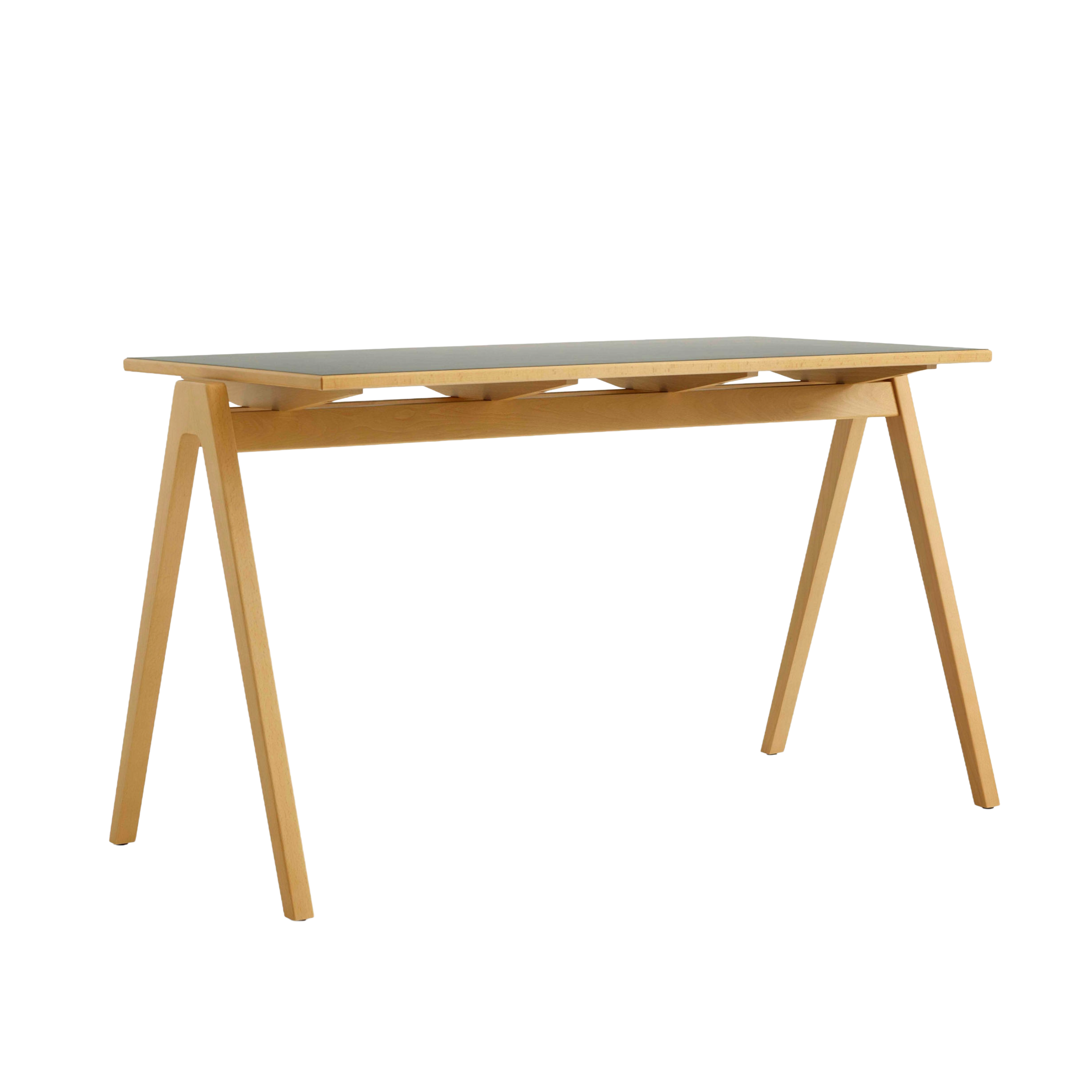 Tafel DAYSTAK RD2 van beukenhout met een gelamineerd blad