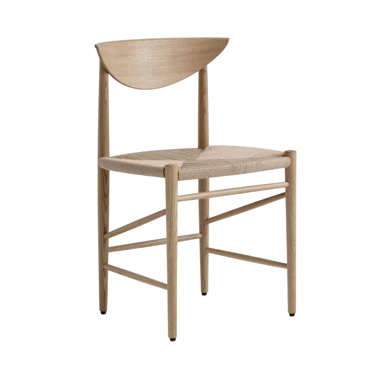 Stoel DRAWN HM3 geolied eiken met een geweven zitting