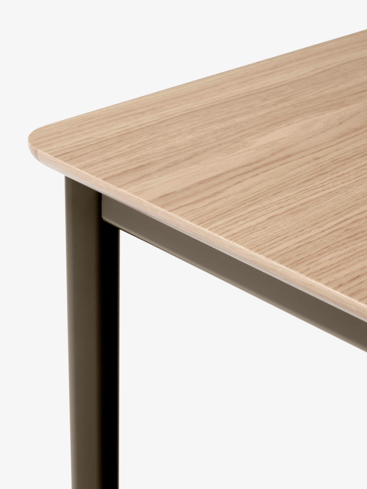 Eiken DRIP tafelblad met bruine basis