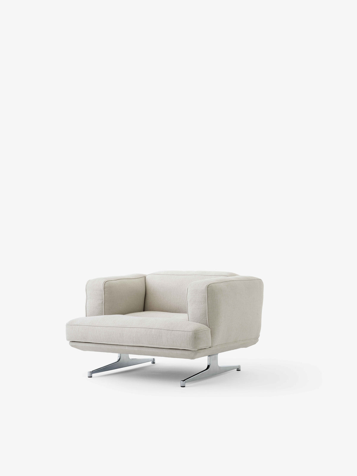 Fauteuil INLAND AV21 gestoffeerd met een aluminium basis
