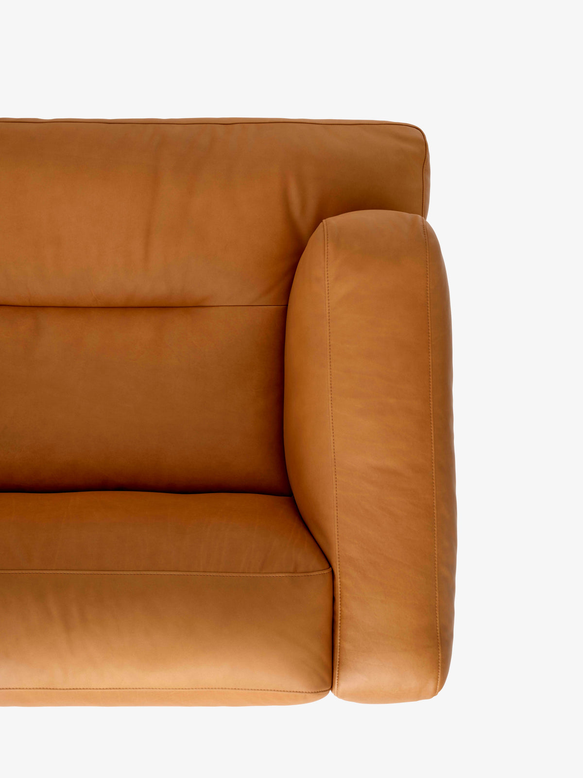 Sofa 3-zits INLAND AV23 gestoffeerd met een zwarte basis