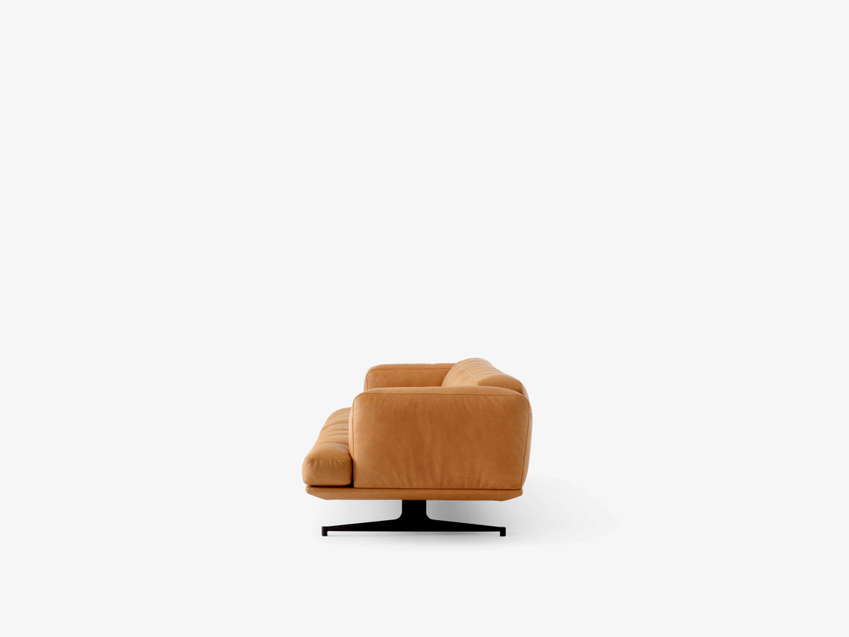 Sofa 3-zits INLAND AV23 gestoffeerd met een zwarte basis
