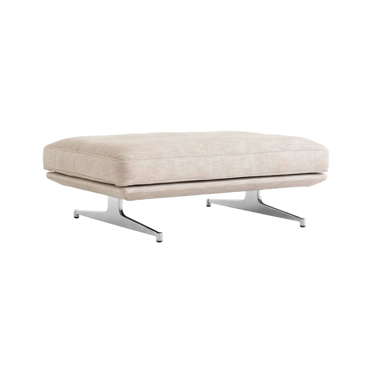 Hocker INLAND AV32 gestoffeerd met een aluminium basis
