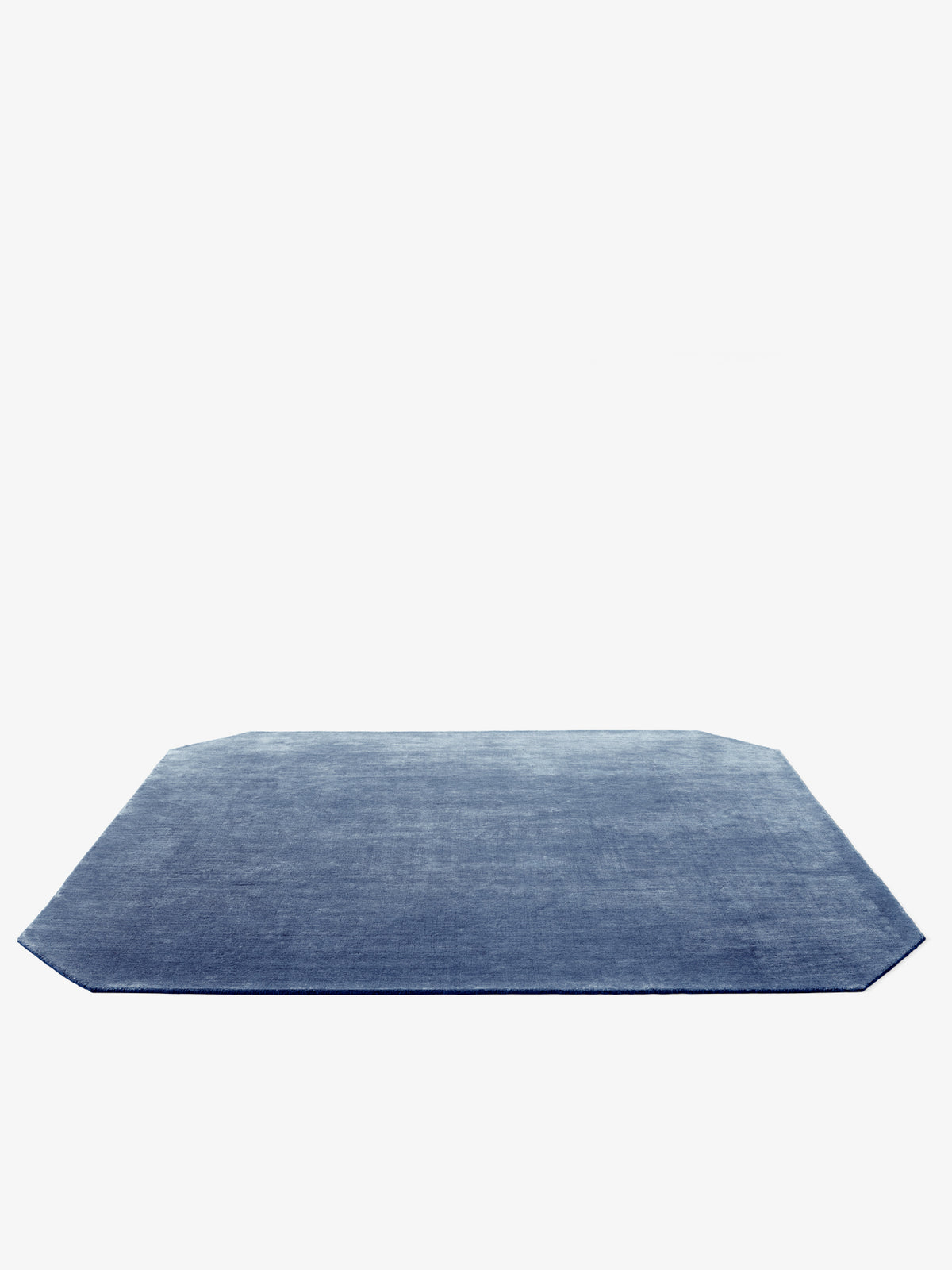 Vierkante vloerkleed met afgeronde hoeken THE MOOR blauw