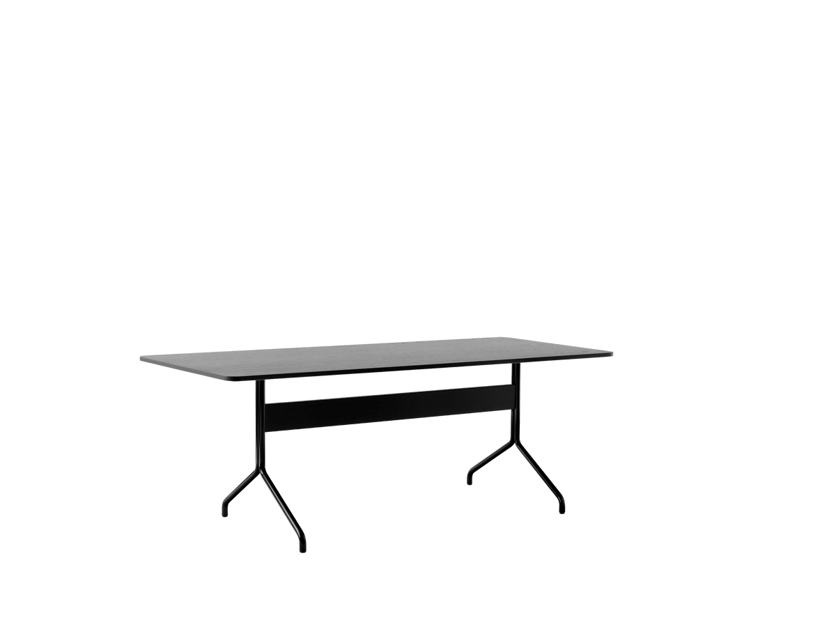 Zwarte geverfd eiken PAVILION tafel met zwarte basis