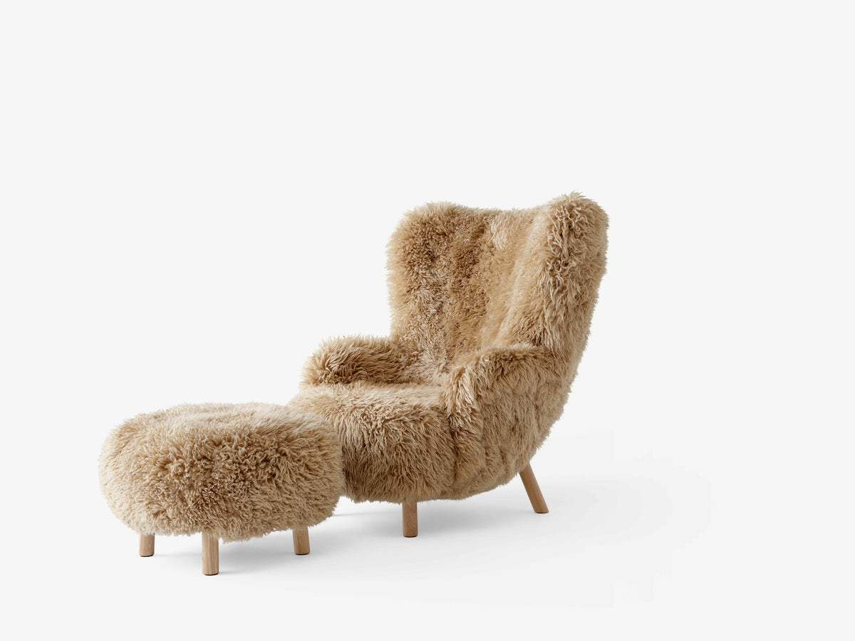 Fauteuil PETRA VB3 gestoffeerd met eiken basis