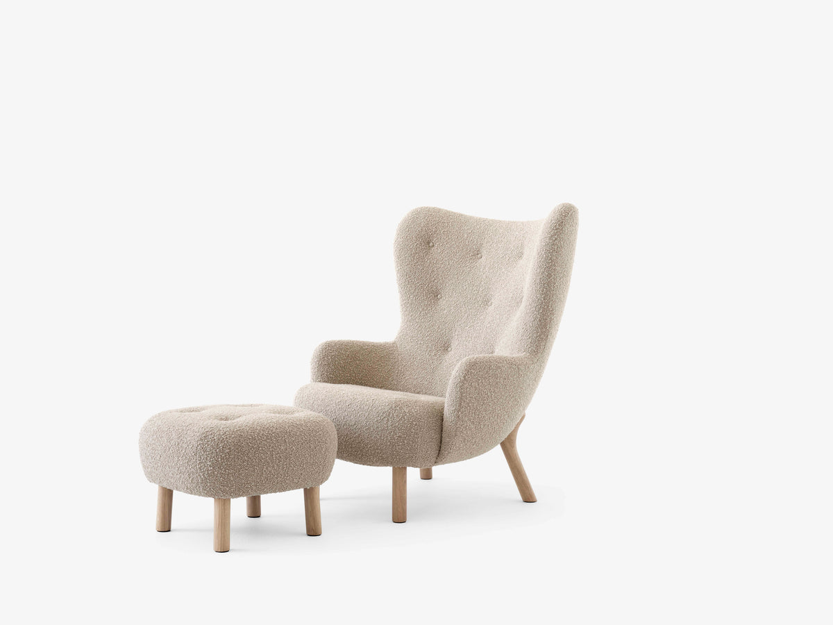 Fauteuil PETRA VB3 gestoffeerd met eiken basis