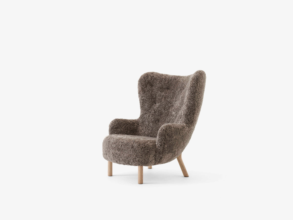 Fauteuil PETRA VB3 gestoffeerd met eiken basis