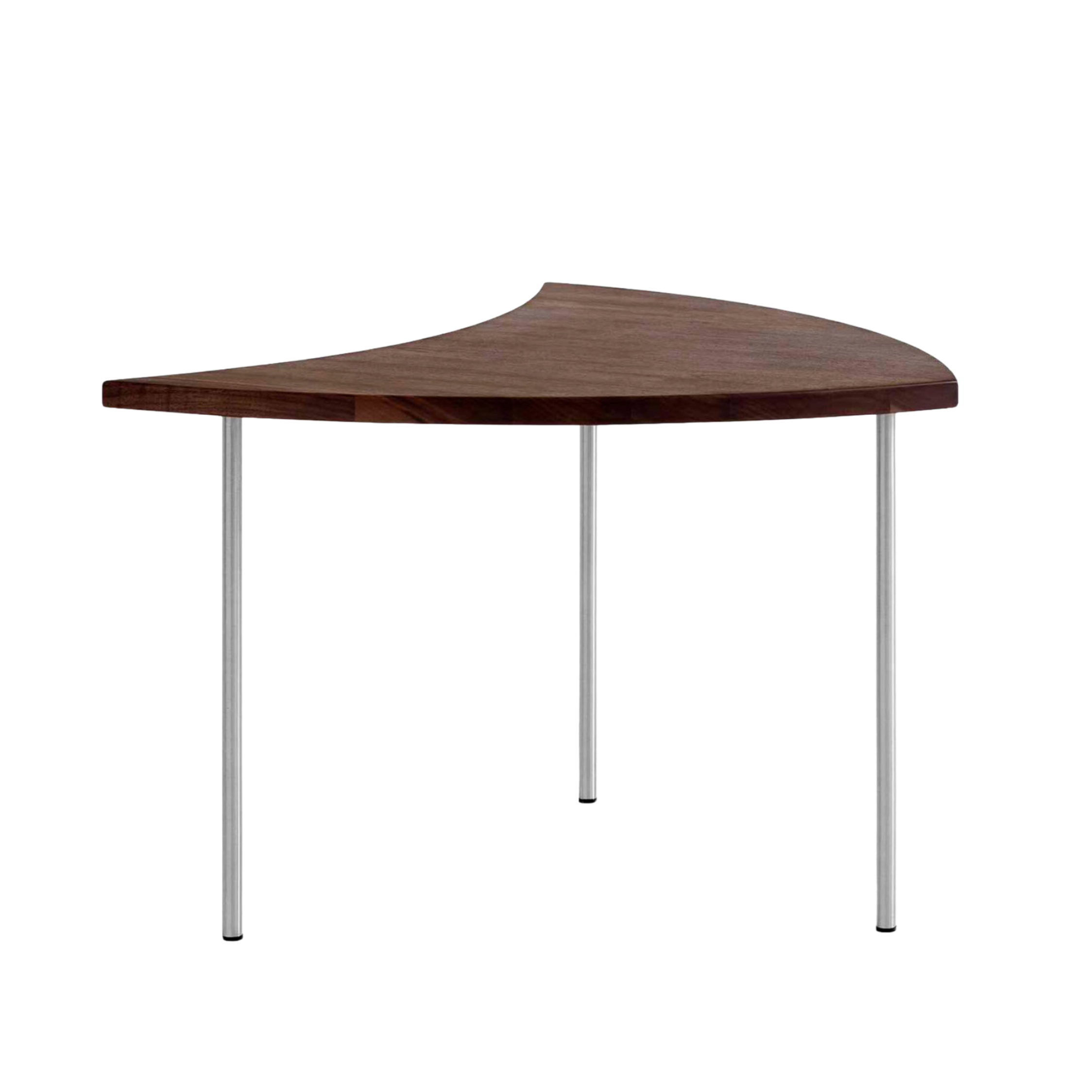 PINWHEEL HM7 bijzettafel, geolied notenhout met stalen basis