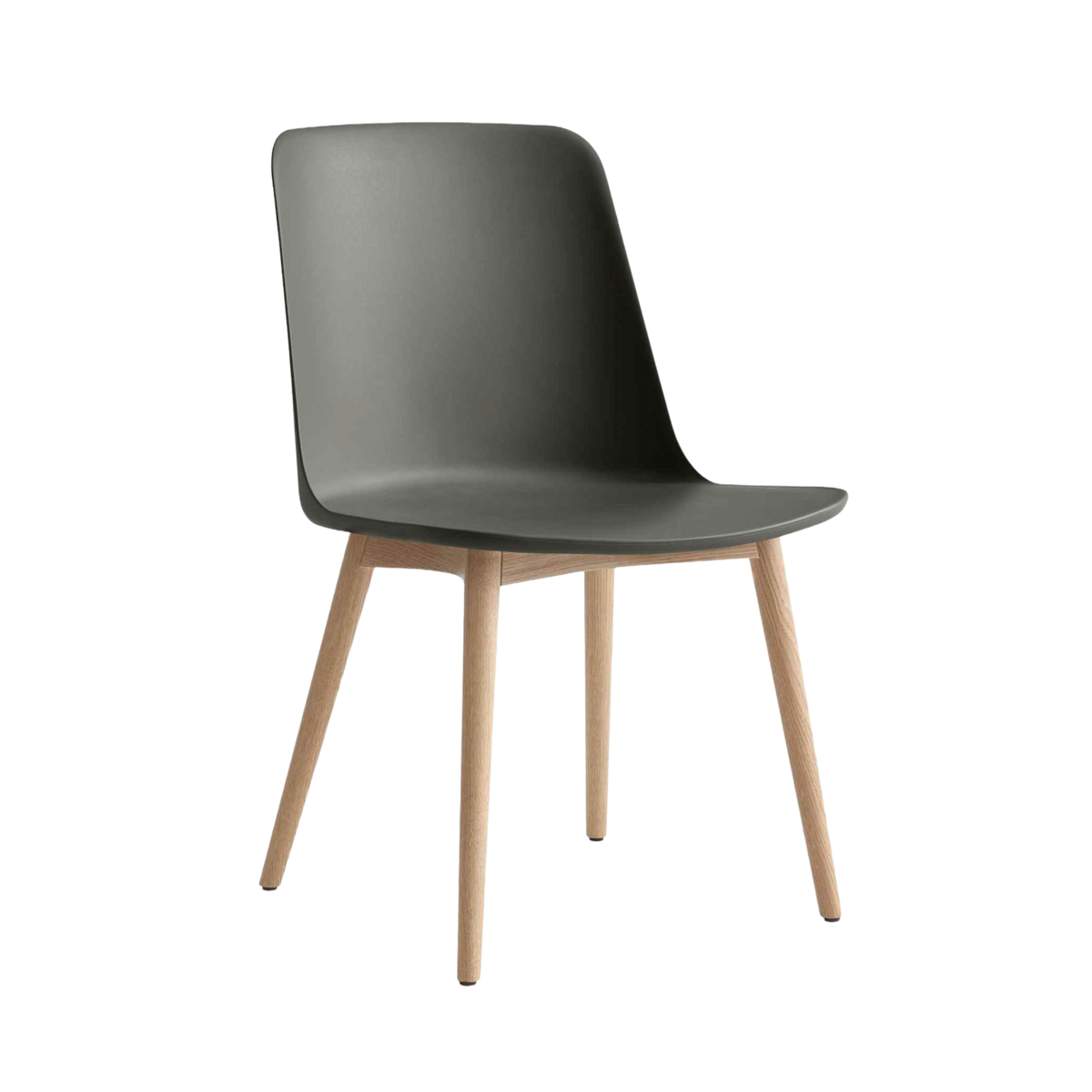 RELY HW71 stoel grafiet met eiken basis