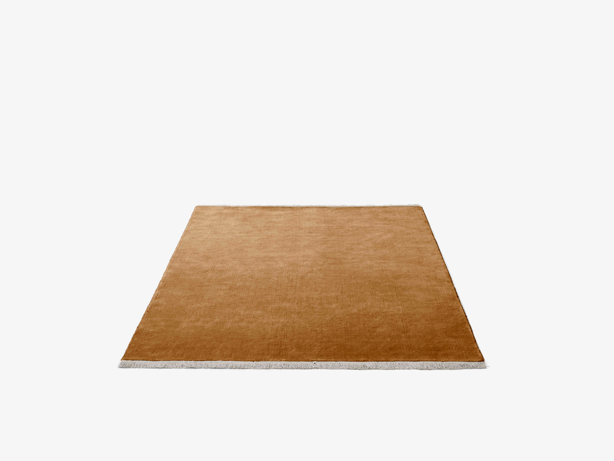 Vloerkleed met franjes THE MOOR goudbruin