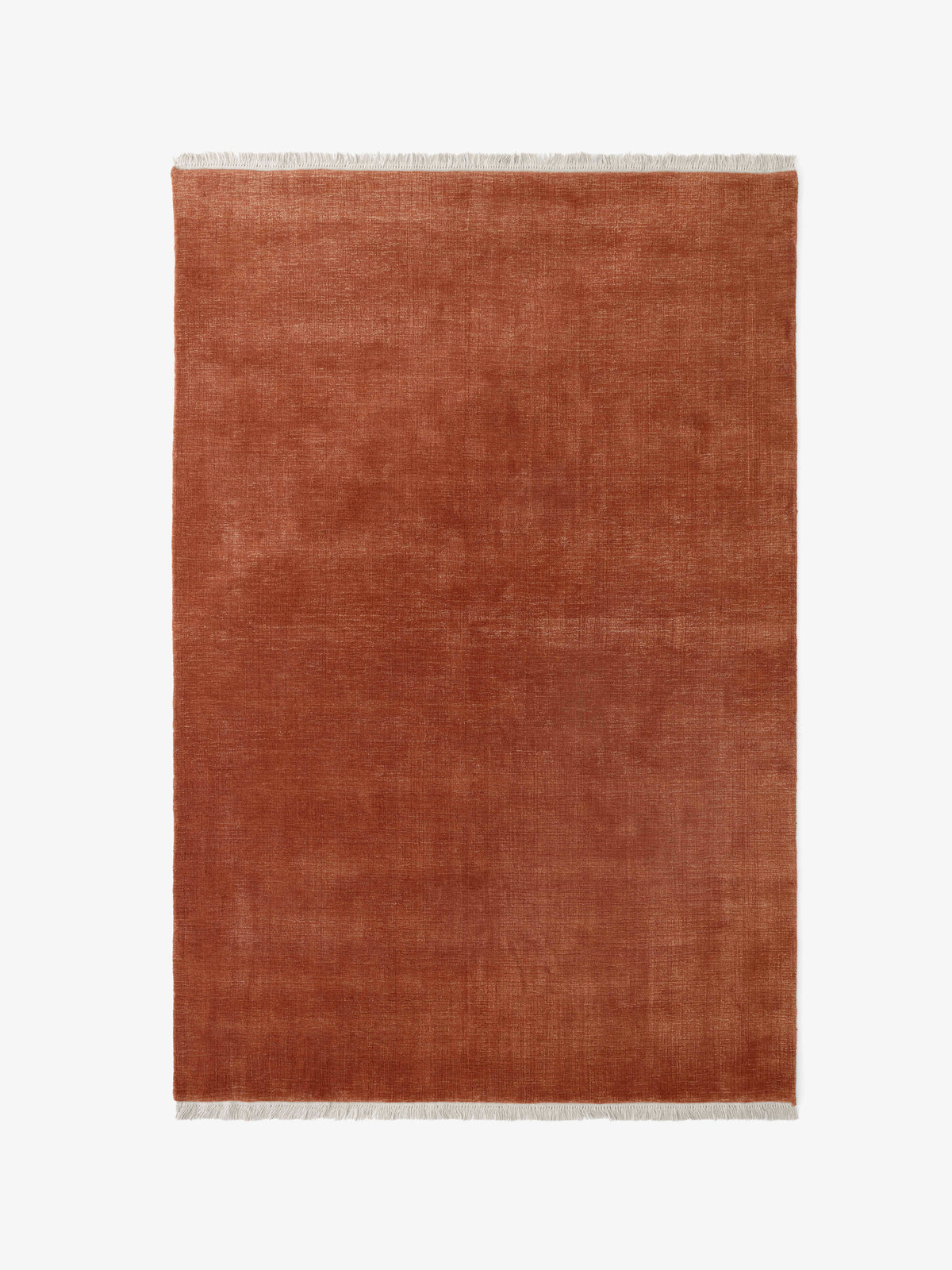 Vloerkleed met franjes THE MOOR gedempt rood