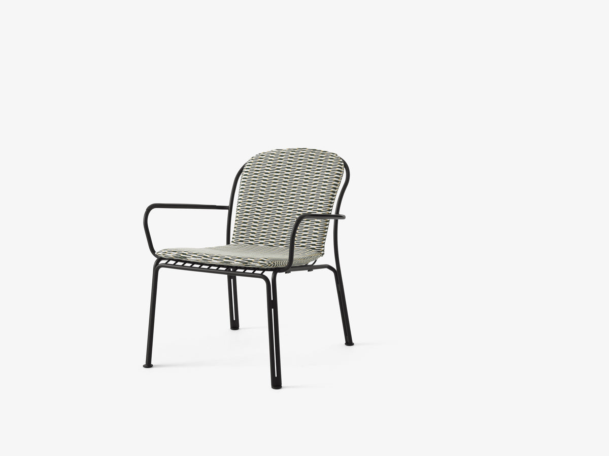 Buitenfauteuil met armleuningen THORVALD SC101 zwart