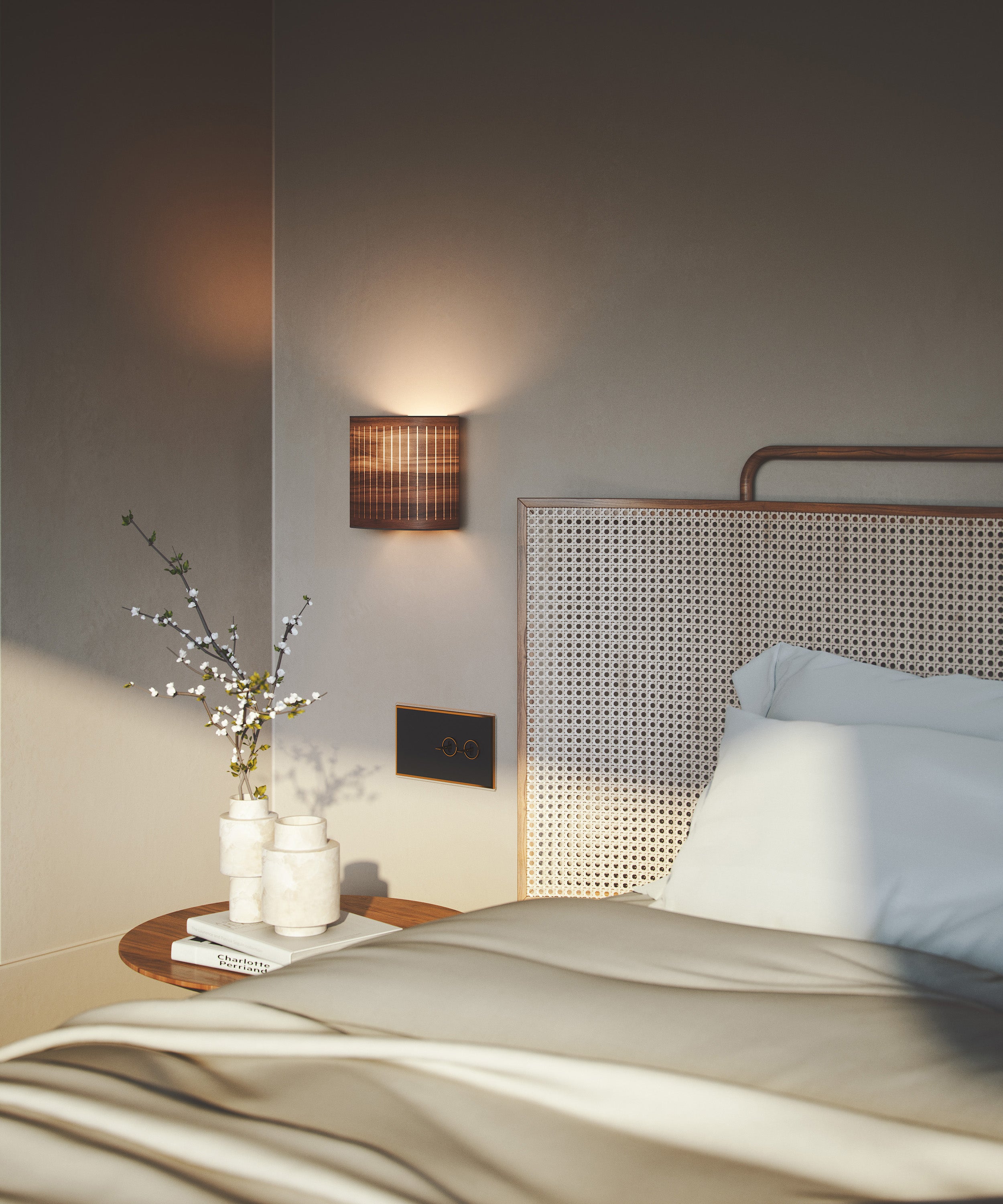 Wandlamp AUTUMN notenhout