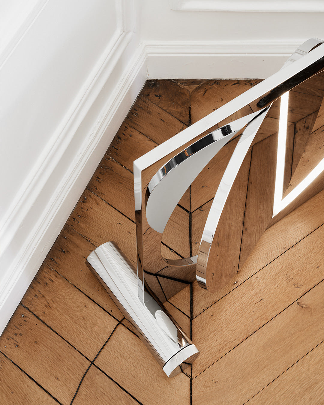 MOONSETTER chrome floor lamp