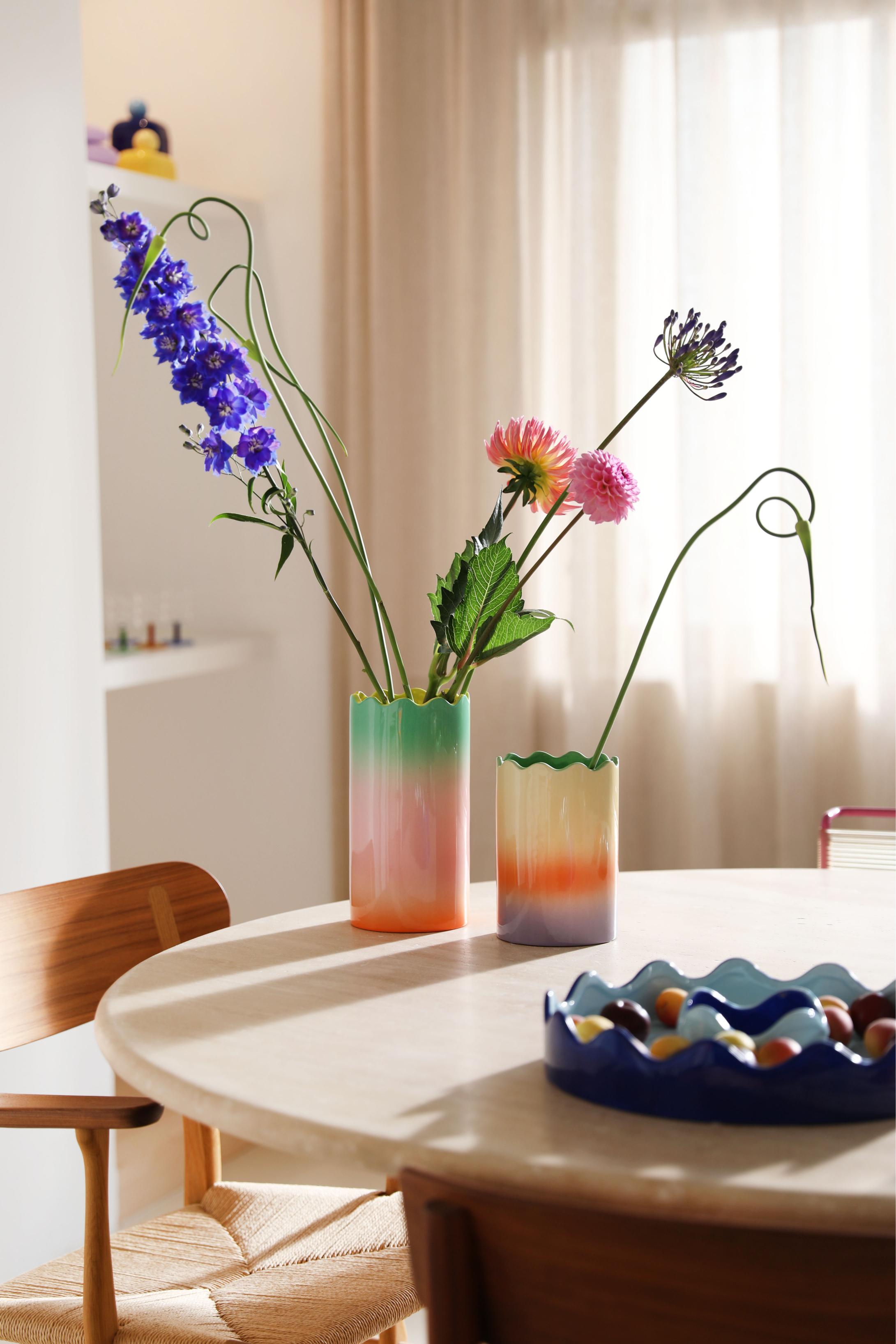 Vaas FADE paars-oranje gradient