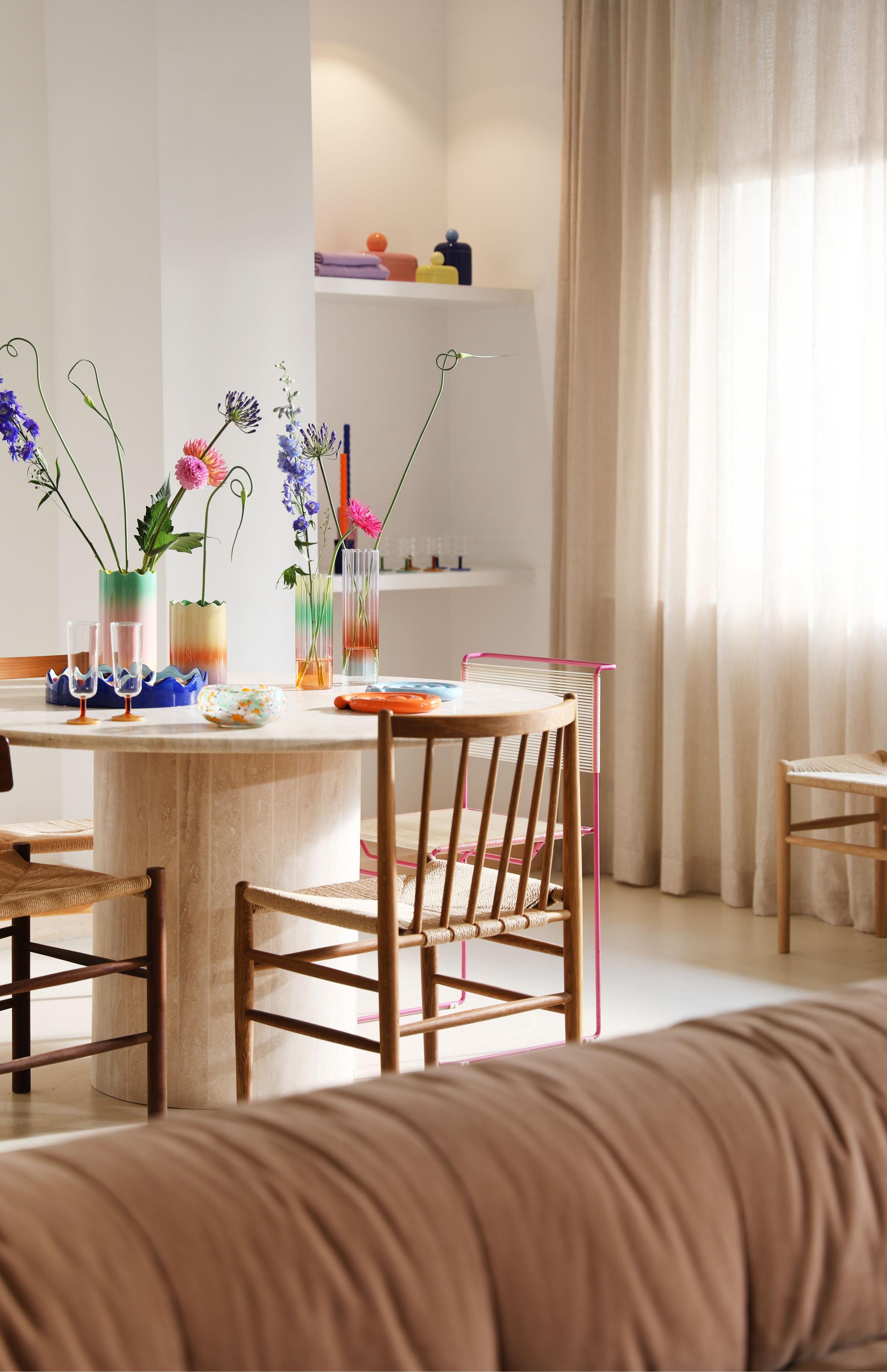 Vaas FADE paars-oranje gradient