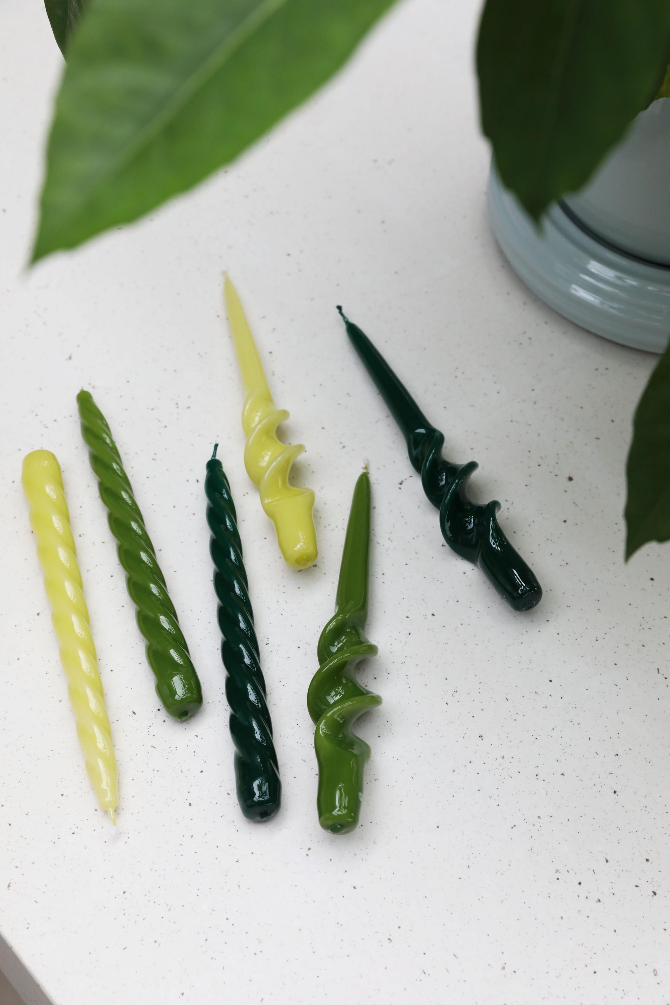 ALPHA GREENS Candle Set Green